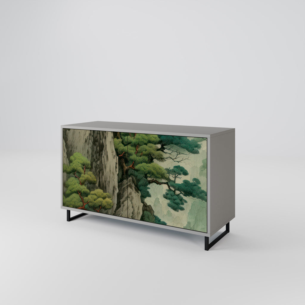VERDURE ABYSS Sideboard mit 2 Türen in Grau