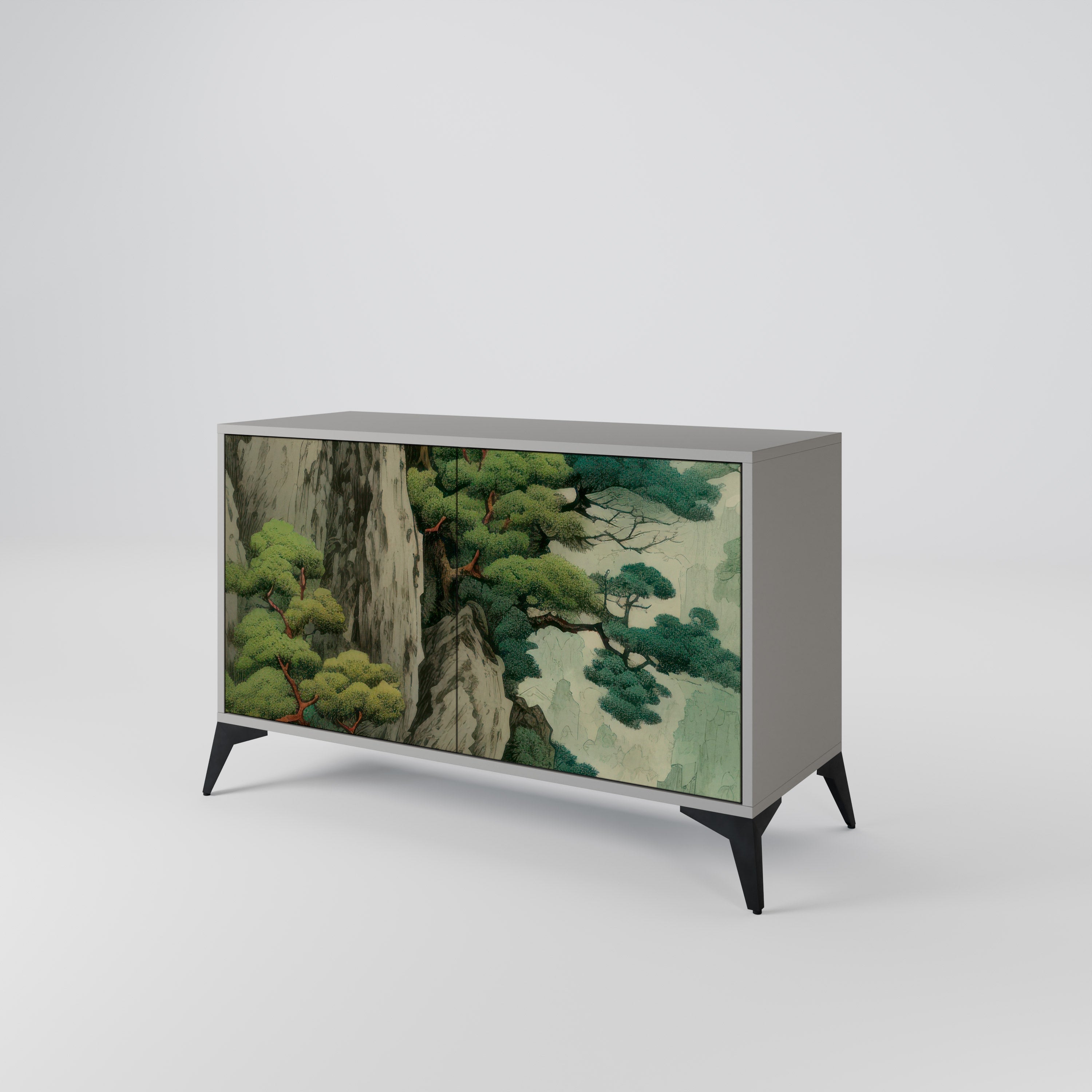 VERDURE ABYSS Sideboard mit 2 Türen in Grau