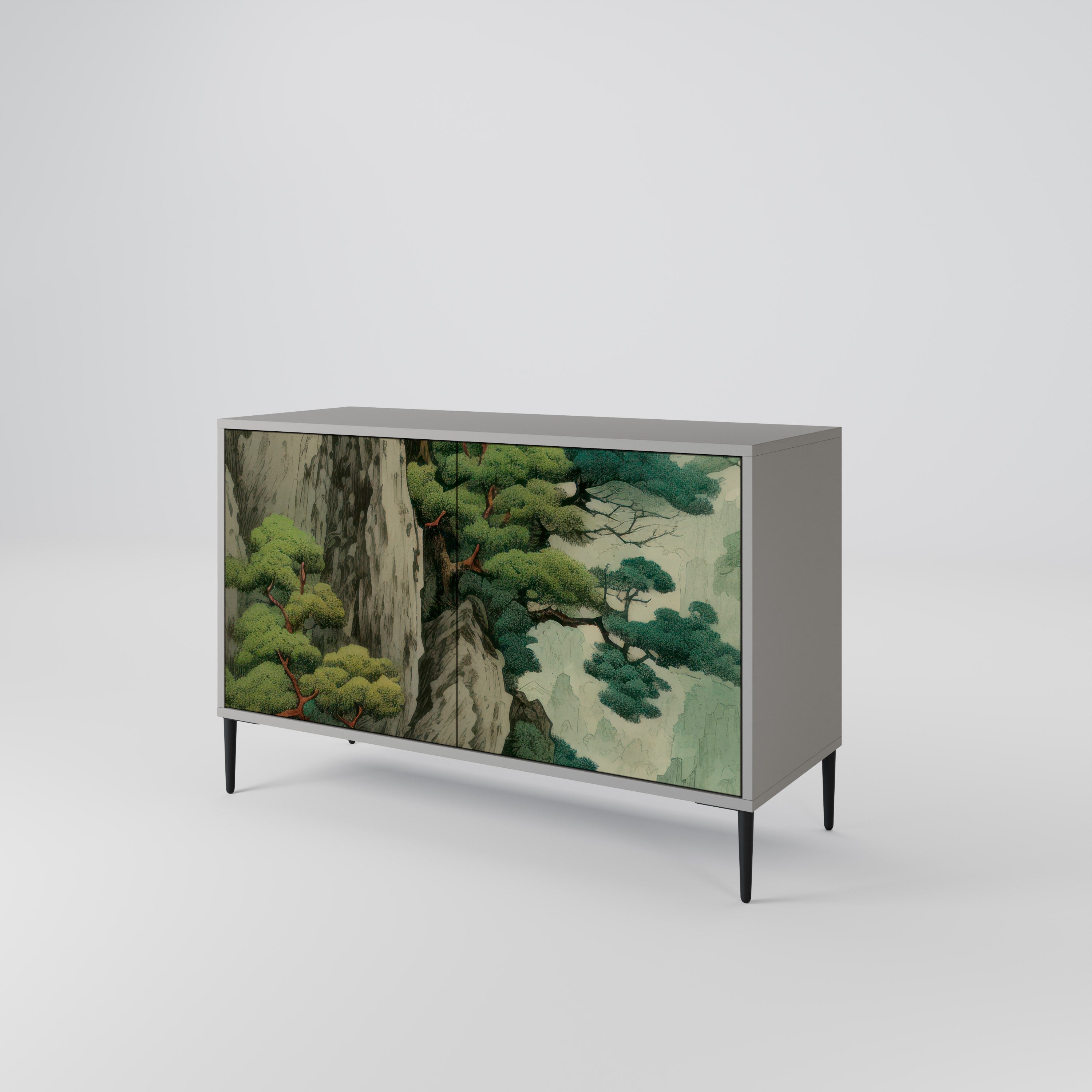 VERDURE ABYSS Sideboard mit 2 Türen in Grau