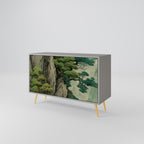 VERDURE ABYSS Sideboard mit 2 Türen in Grau