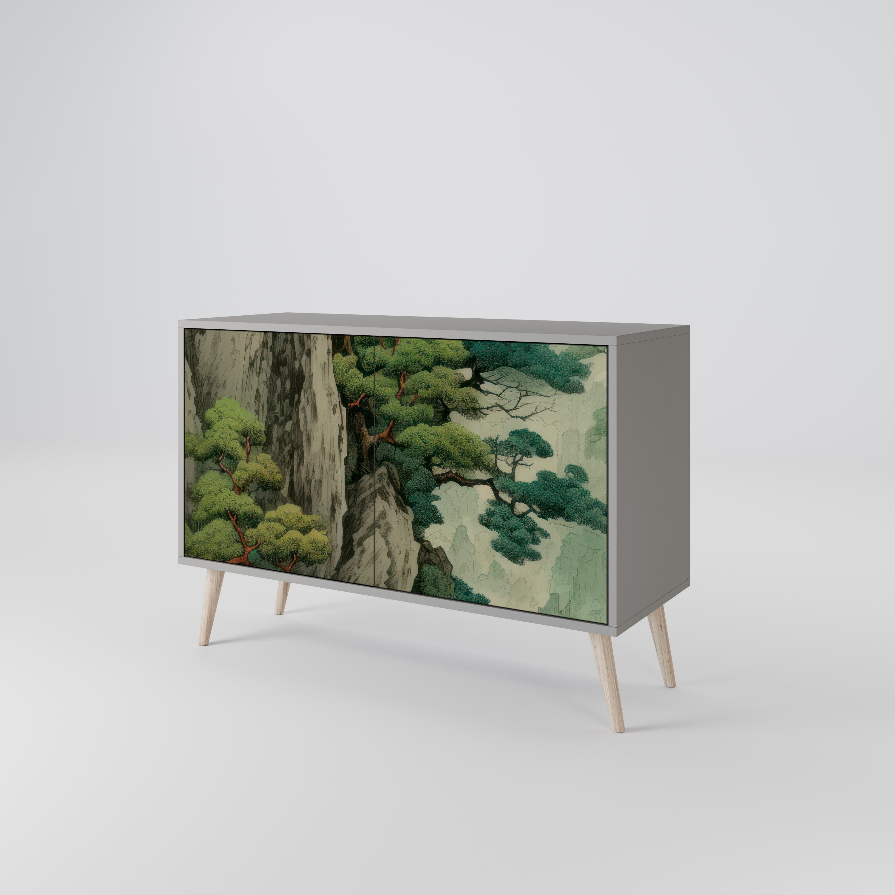 VERDURE ABYSS Sideboard mit 2 Türen in Grau
