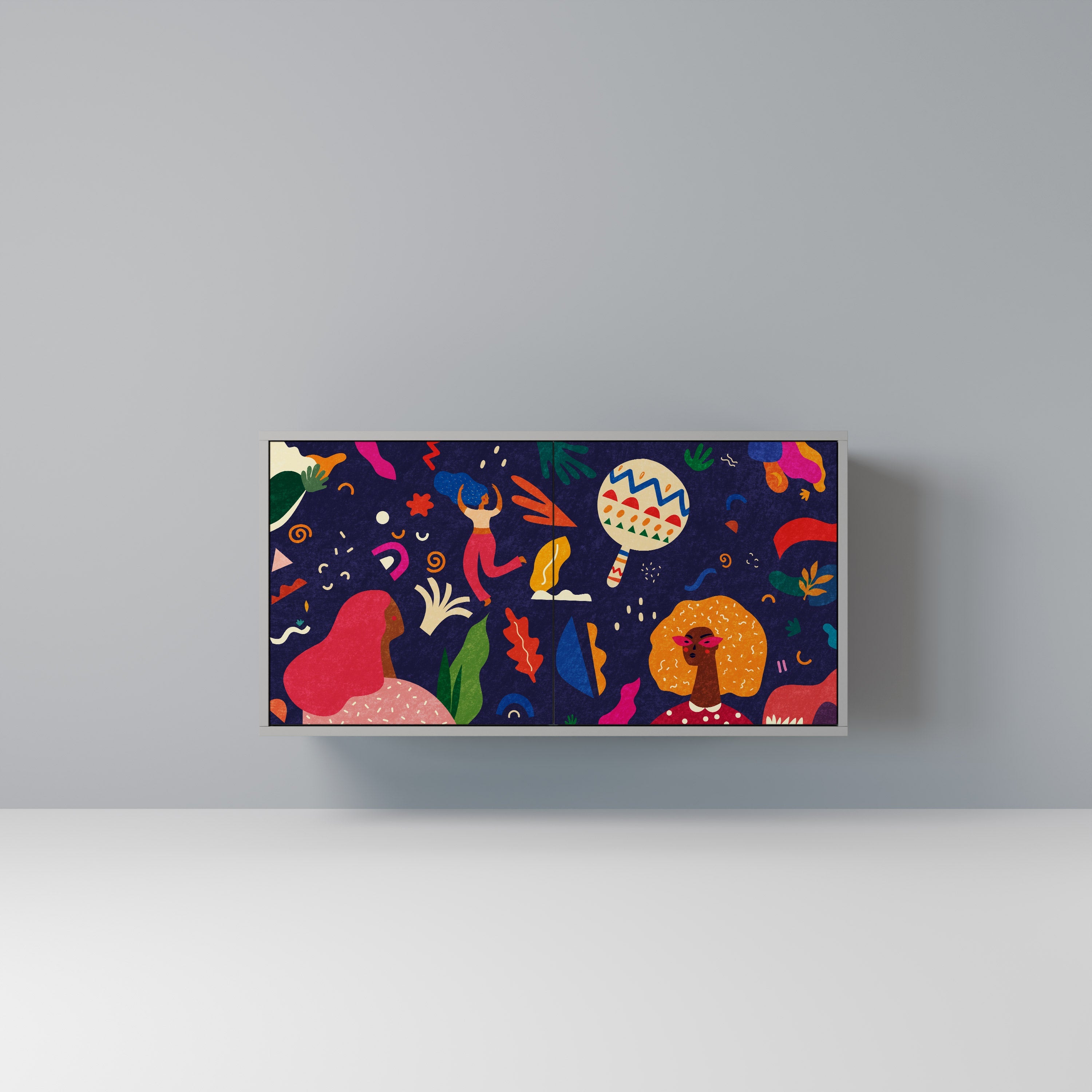 FESTIVE PLEASURES Sideboard mit 2 Türen in Grau