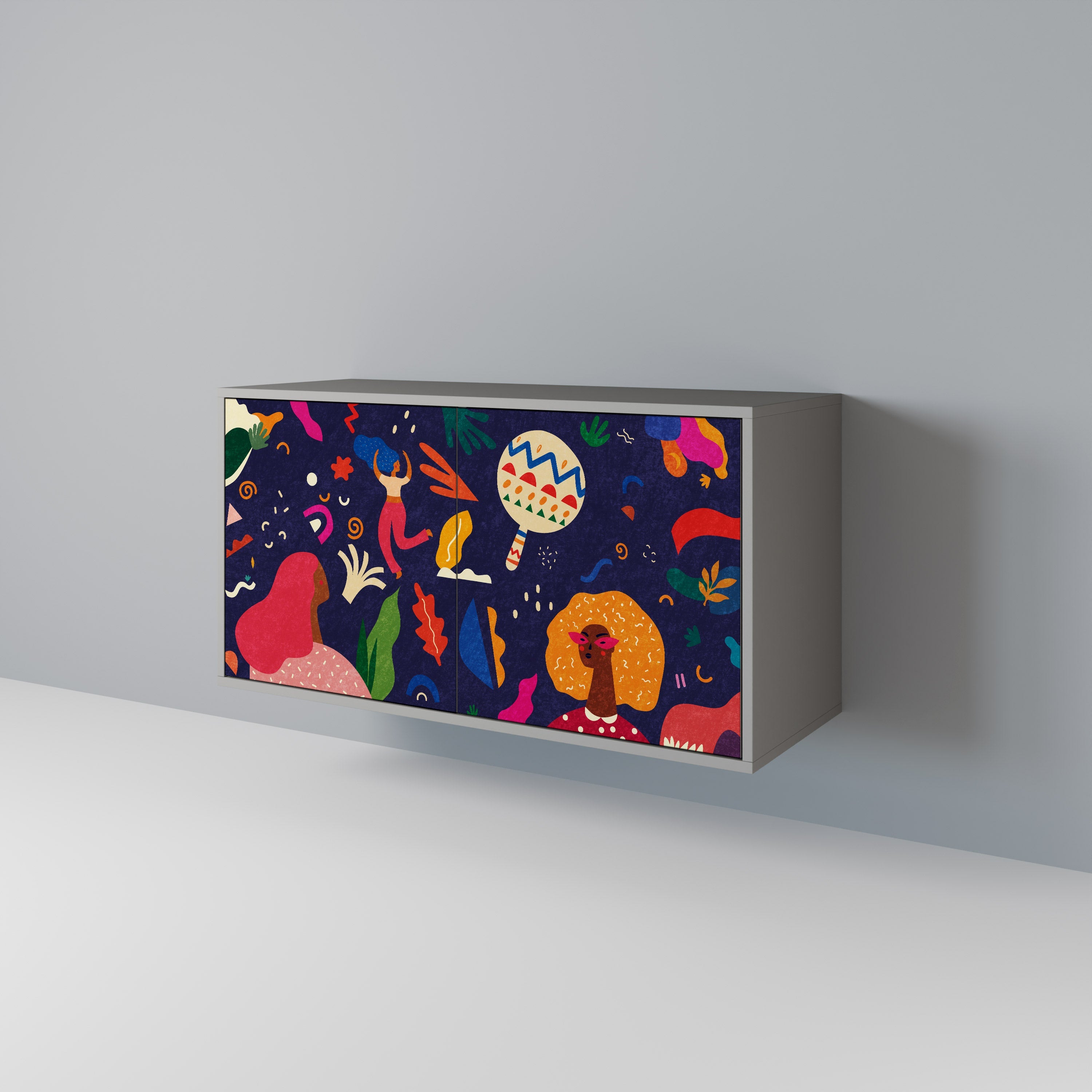 FESTIVE PLEASURES Sideboard mit 2 Türen in Grau