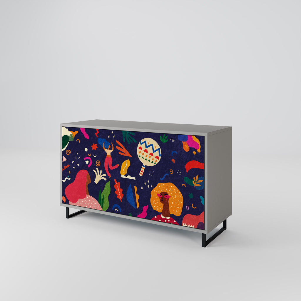 FESTIVE PLEASURES Sideboard mit 2 Türen in Grau
