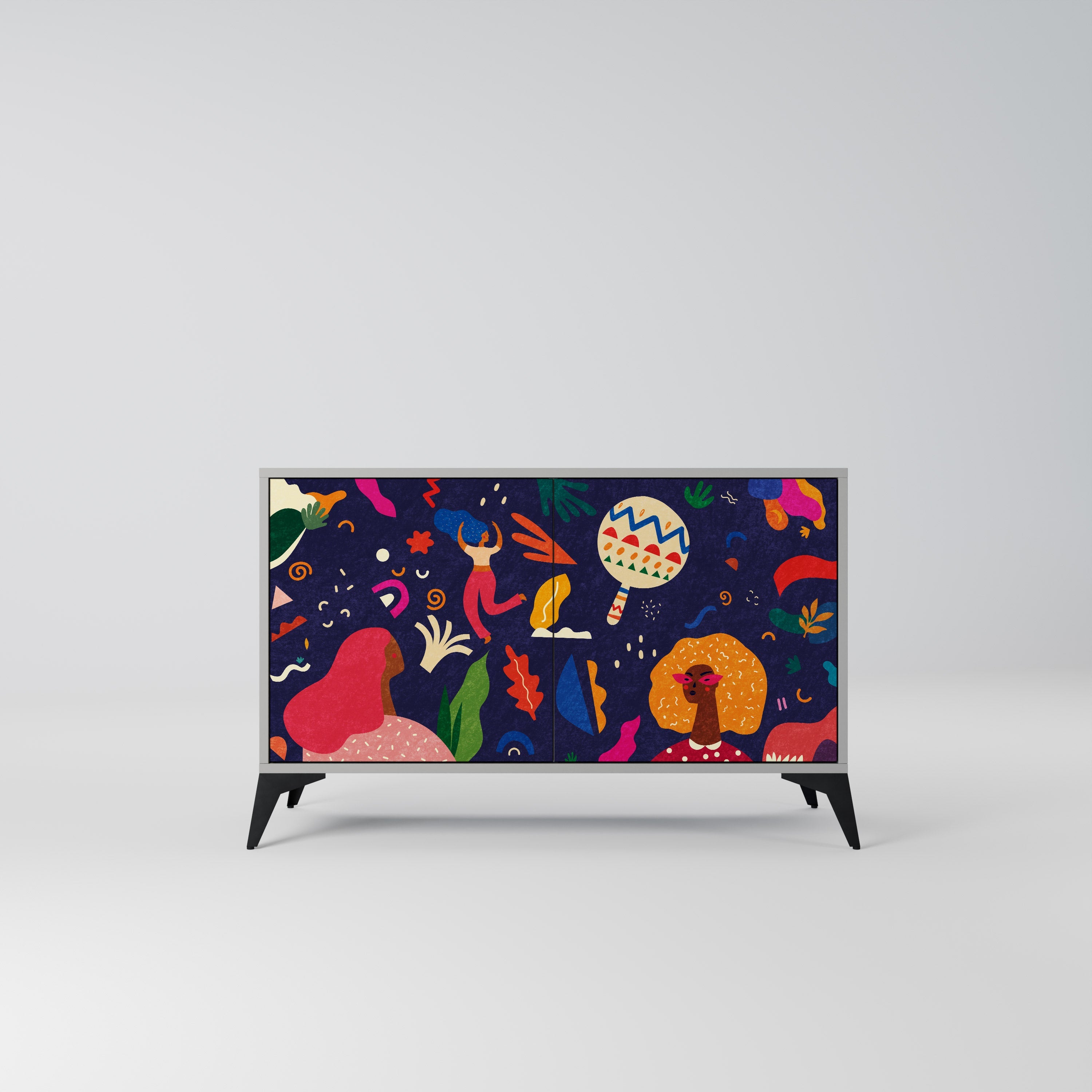 FESTIVE PLEASURES Sideboard mit 2 Türen in Grau