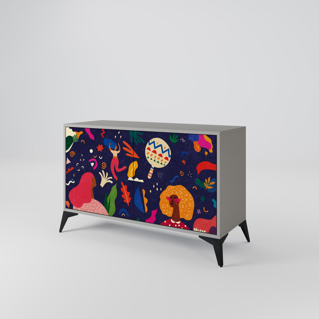 FESTIVE PLEASURES Sideboard mit 2 Türen in Grau