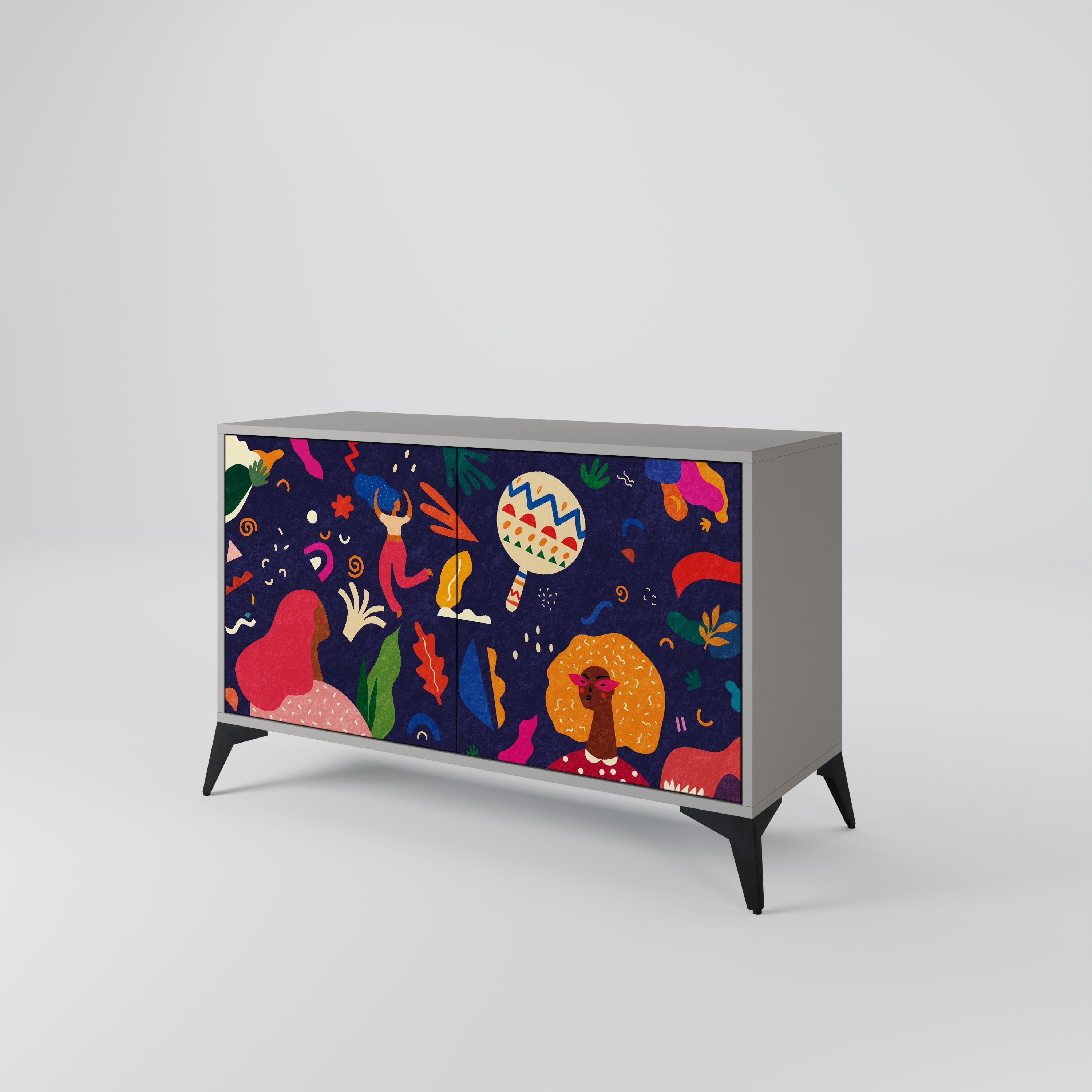FESTIVE PLEASURES Sideboard mit 2 Türen in Grau