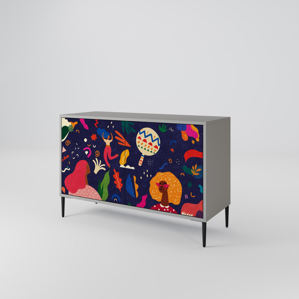 FESTIVE PLEASURES Sideboard mit 2 Türen in Grau
