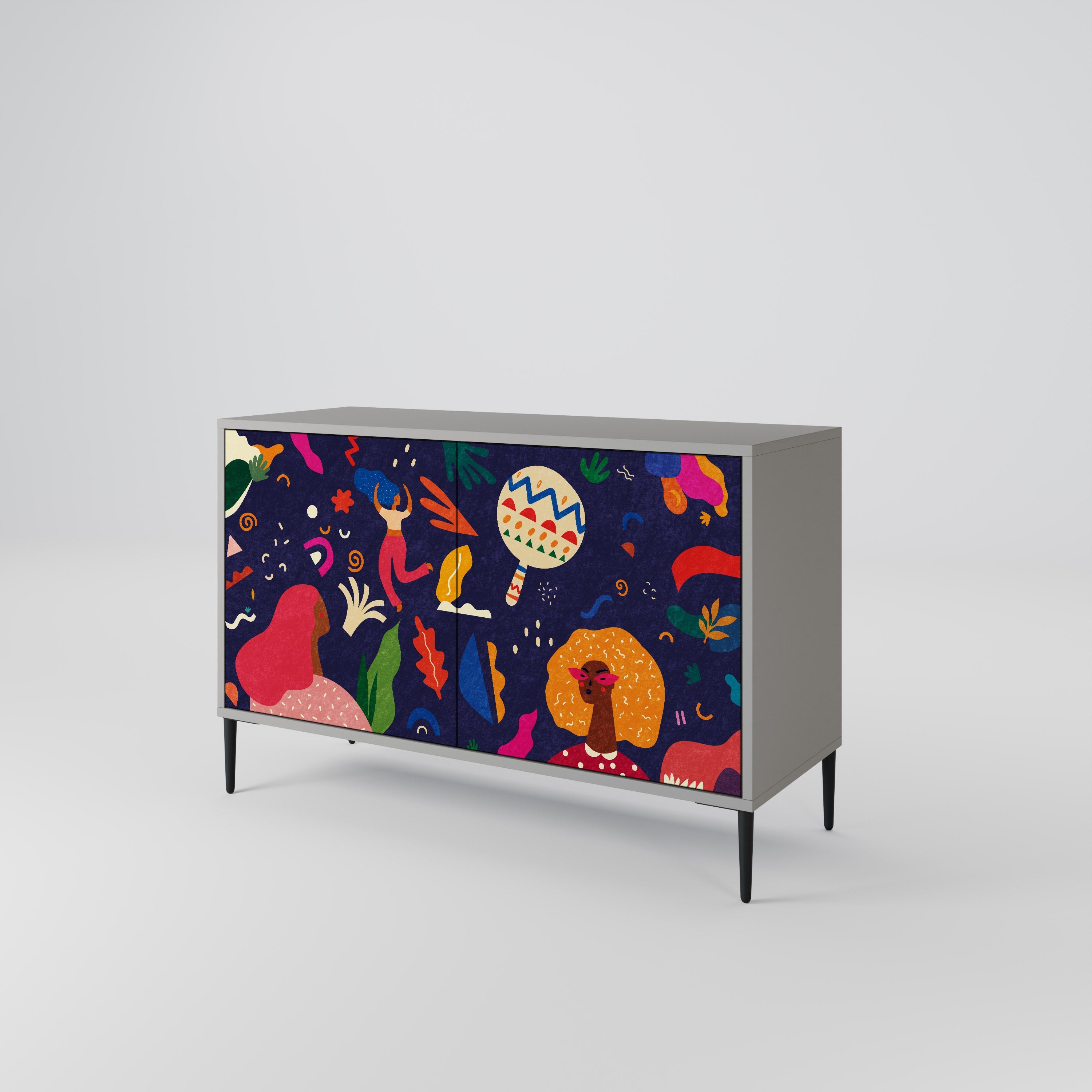 FESTIVE PLEASURES Sideboard mit 2 Türen in Grau