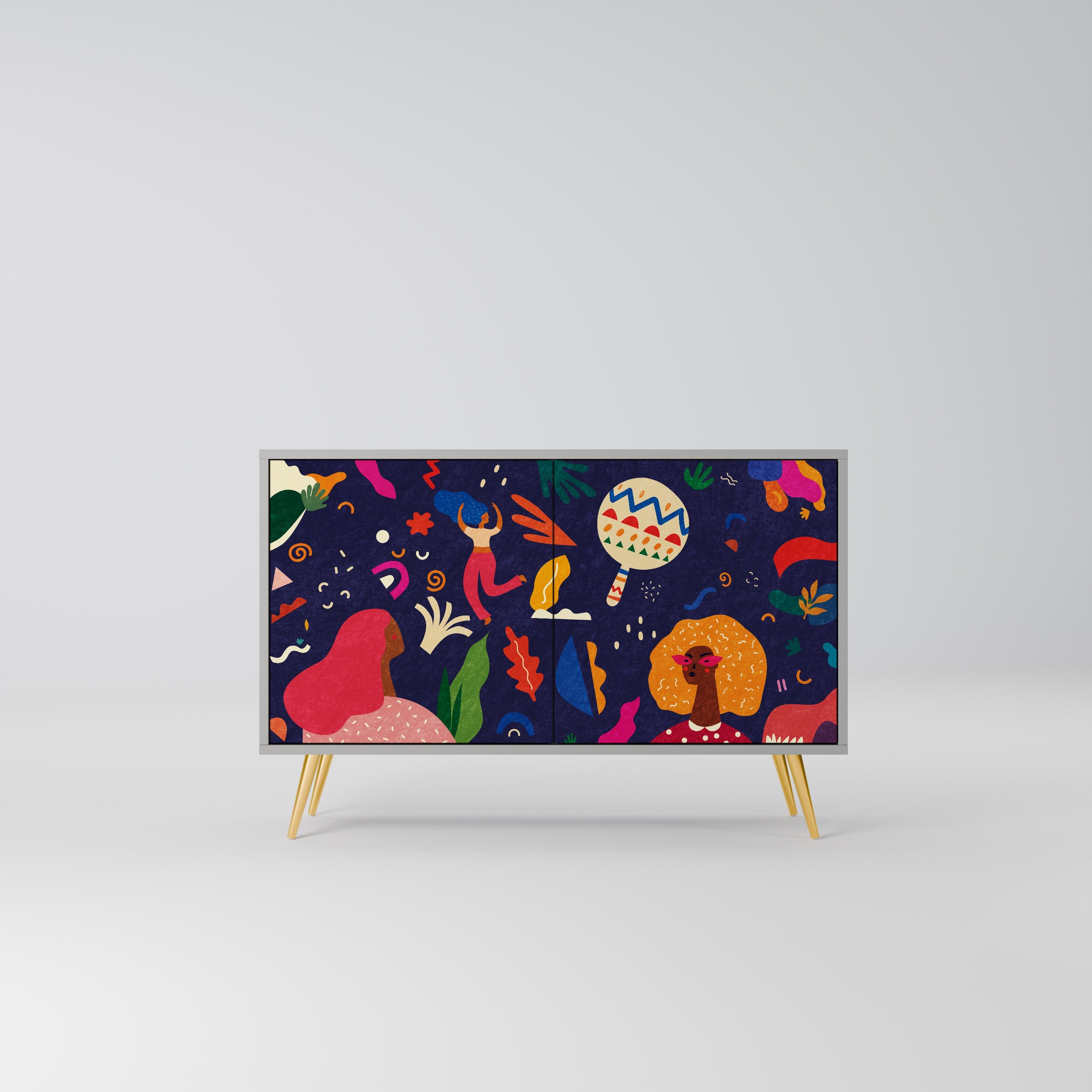 FESTIVE PLEASURES Sideboard mit 2 Türen in Grau