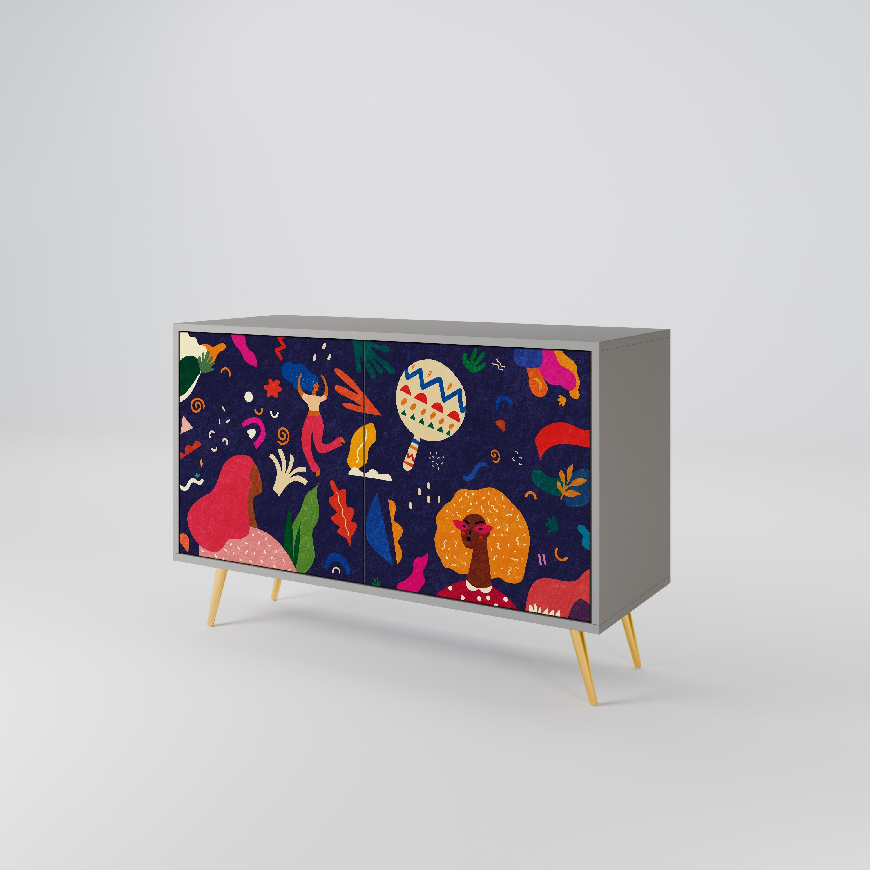 FESTIVE PLEASURES Sideboard mit 2 Türen in Grau