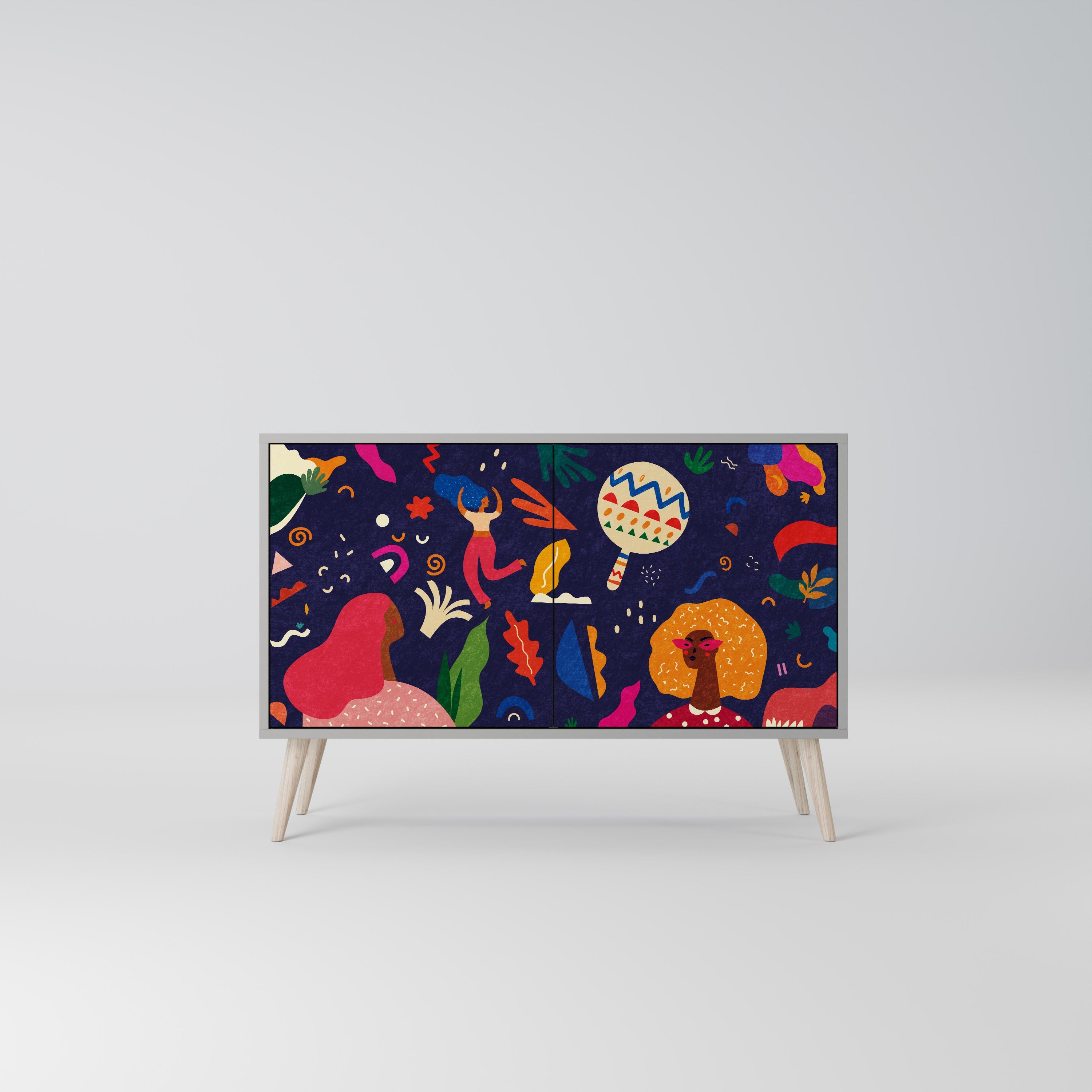 FESTIVE PLEASURES Sideboard mit 2 Türen in Grau