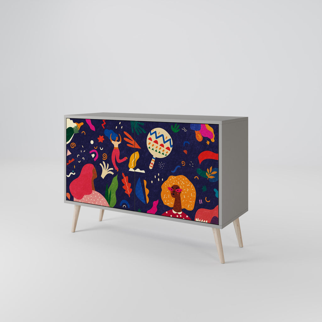 FESTIVE PLEASURES Sideboard mit 2 Türen in Grau