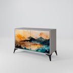 OMINOUS MOUNTAINS 2-Door Sideboard in Grey Finish