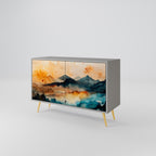 OMINOUS MOUNTAINS 2-Door Sideboard in Grey Finish