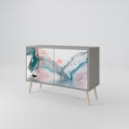 VELVET CROSSING Sideboard mit 2 Türen in Grau