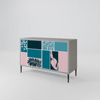 COMBINATION OF SHAPES Sideboard mit 2 Türen in Grau