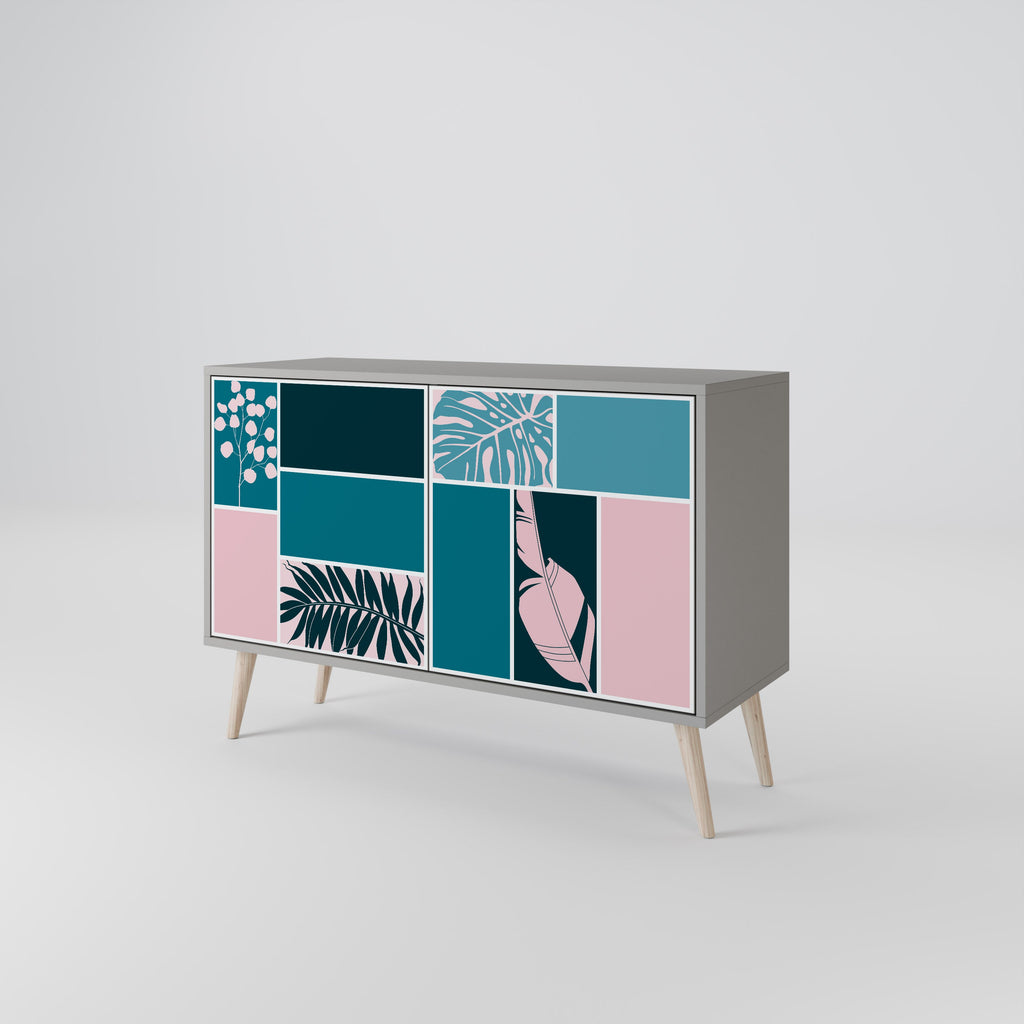 COMBINATION OF SHAPES Sideboard mit 2 Türen in Grau