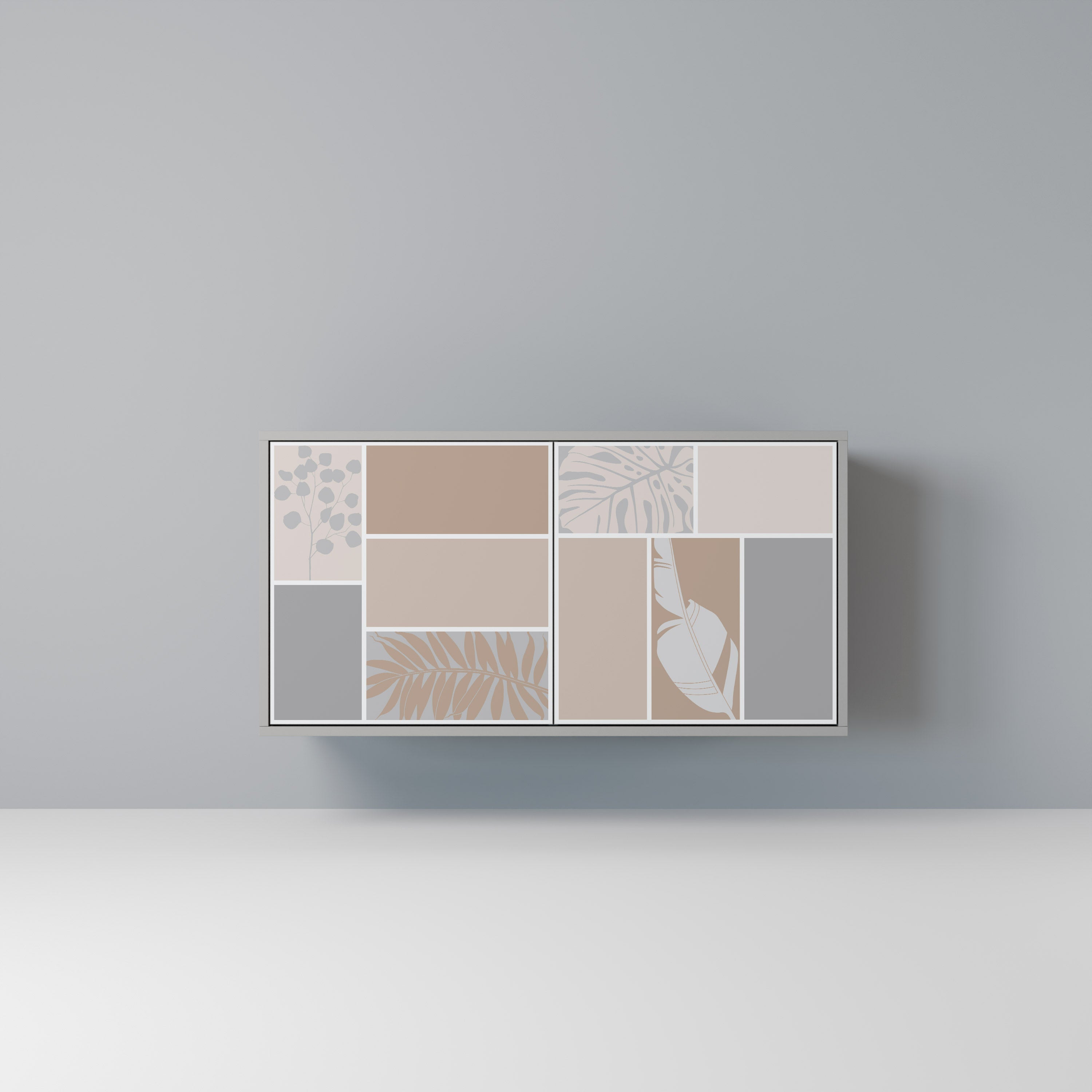 TROPICAL SHAPES Sideboard mit 2 Türen in Grau