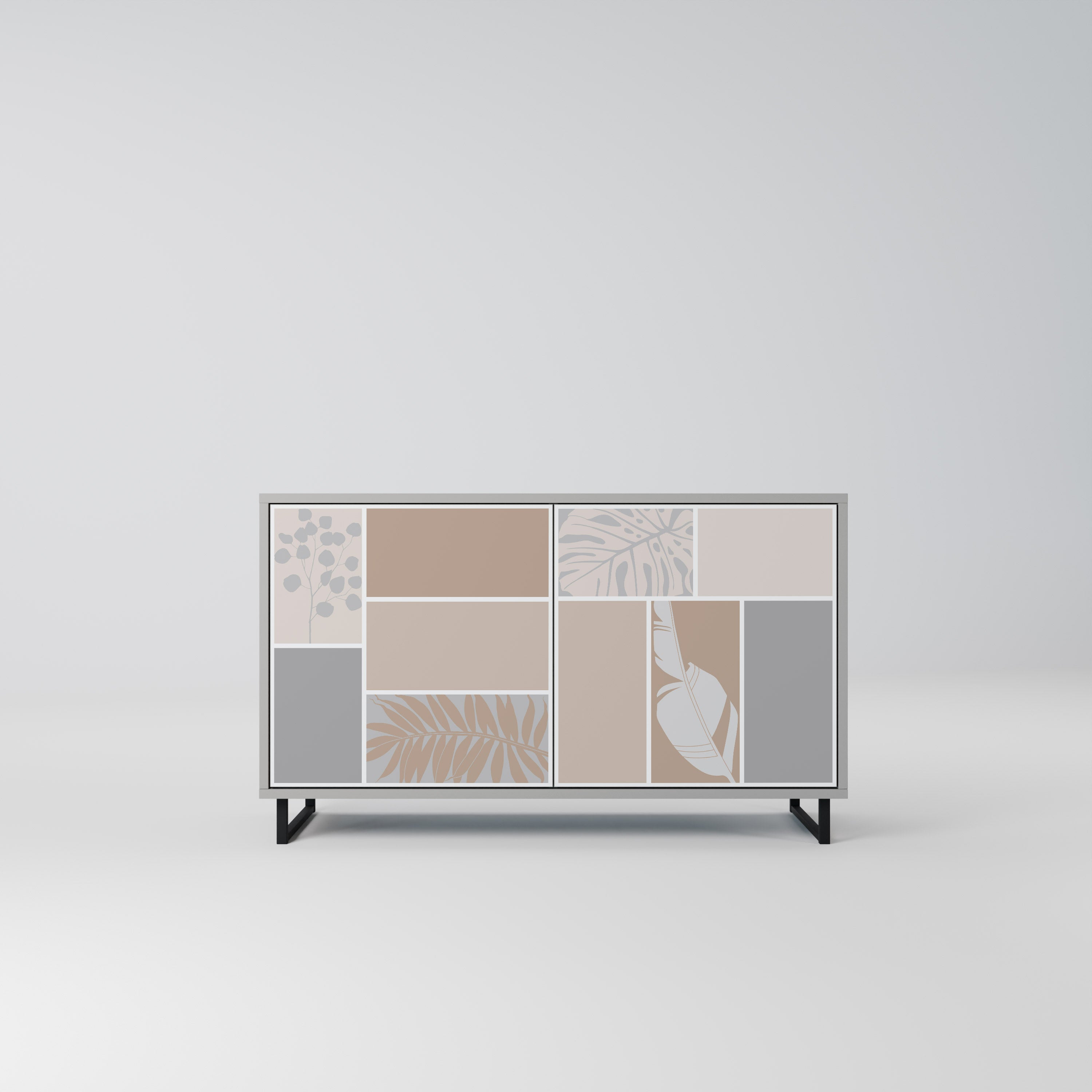 TROPICAL SHAPES Sideboard mit 2 Türen in Grau