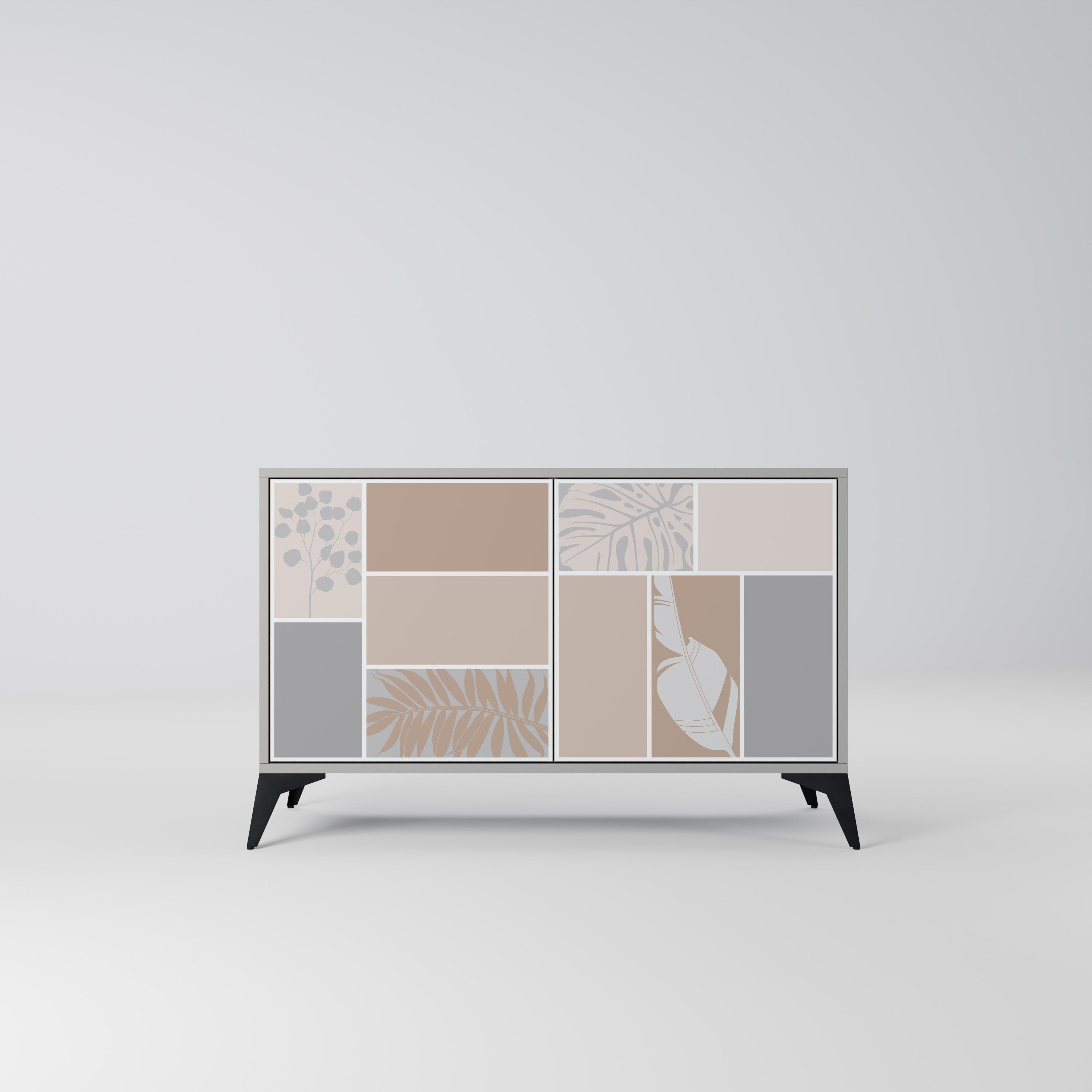 TROPICAL SHAPES Sideboard mit 2 Türen in Grau