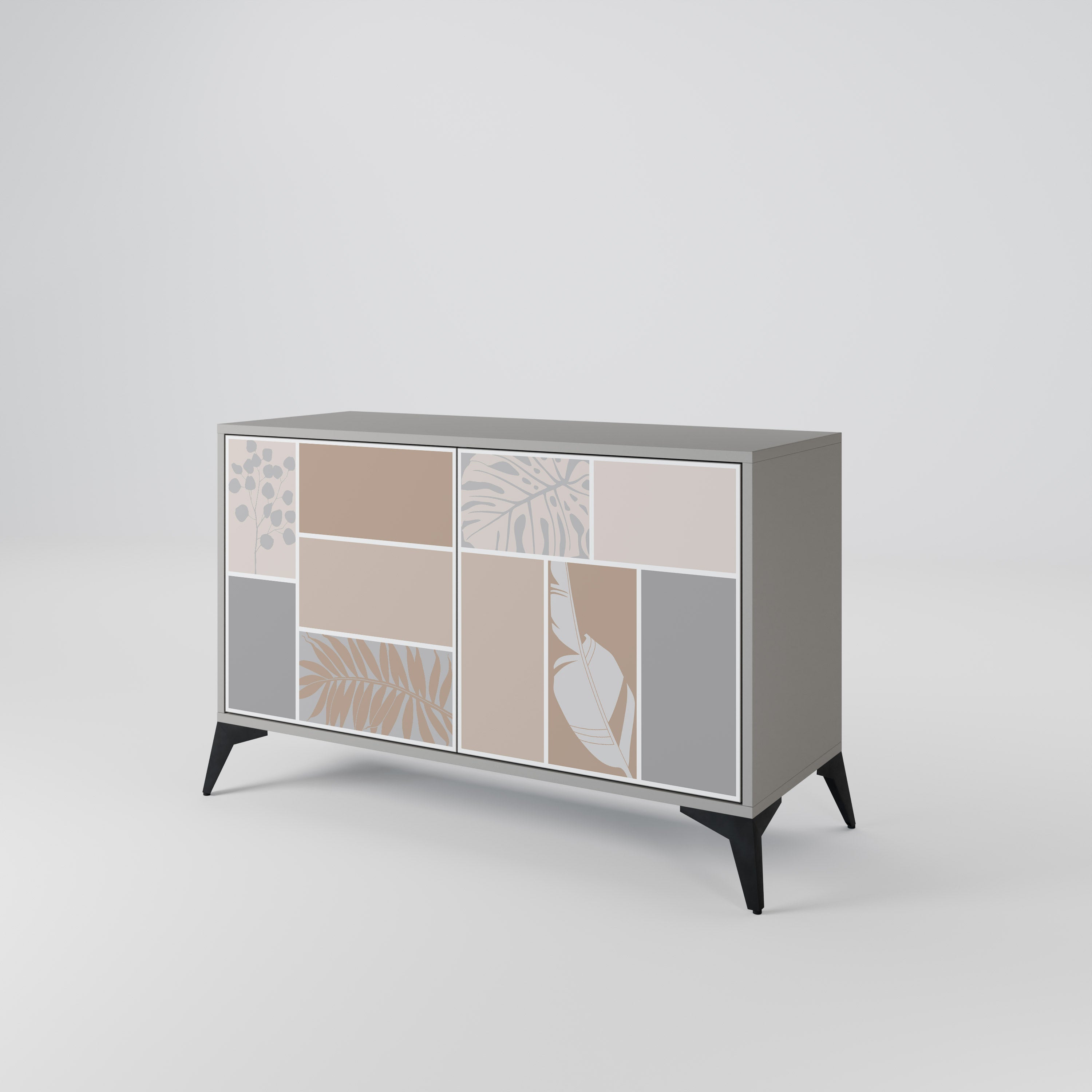 TROPICAL SHAPES Sideboard mit 2 Türen in Grau