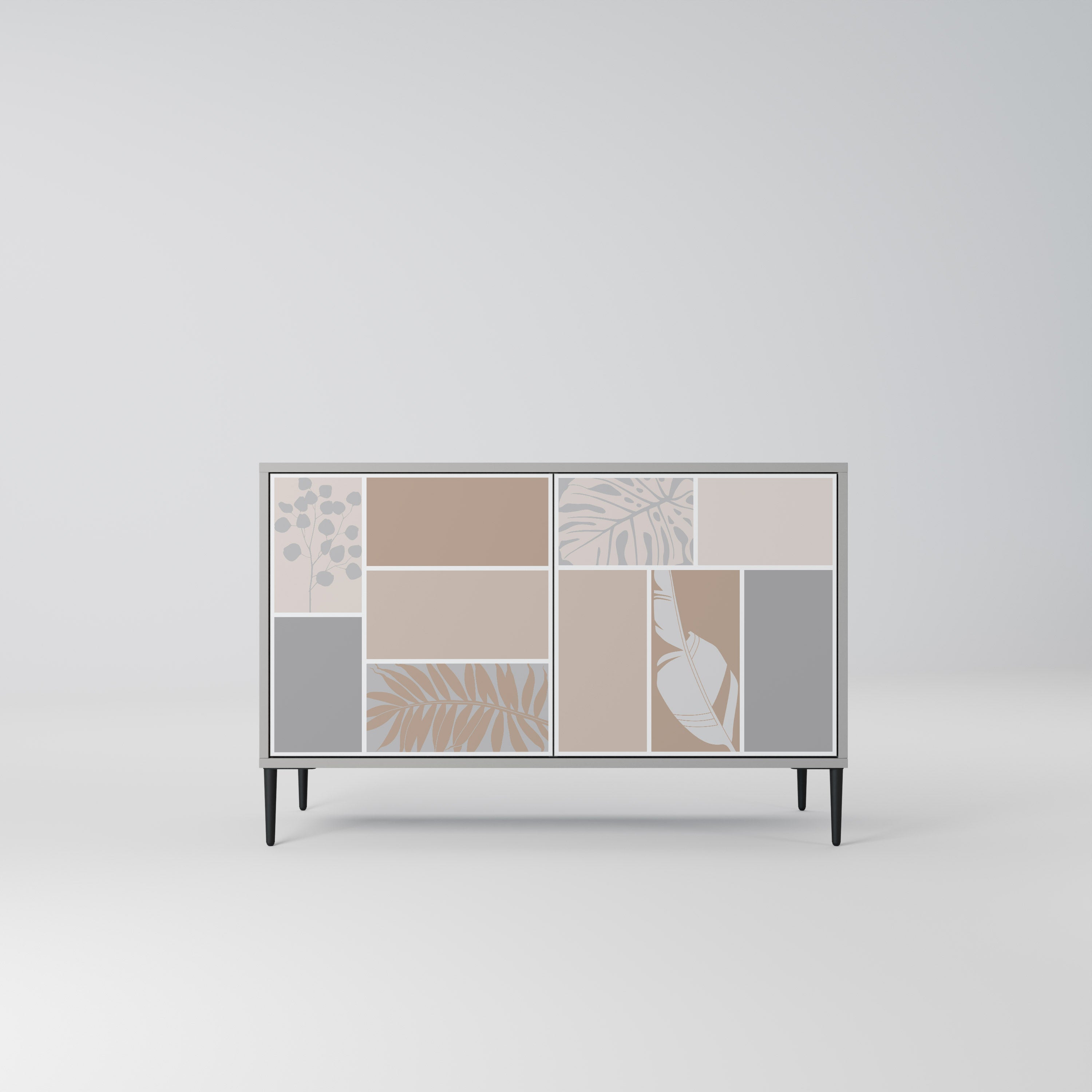 TROPICAL SHAPES Sideboard mit 2 Türen in Grau