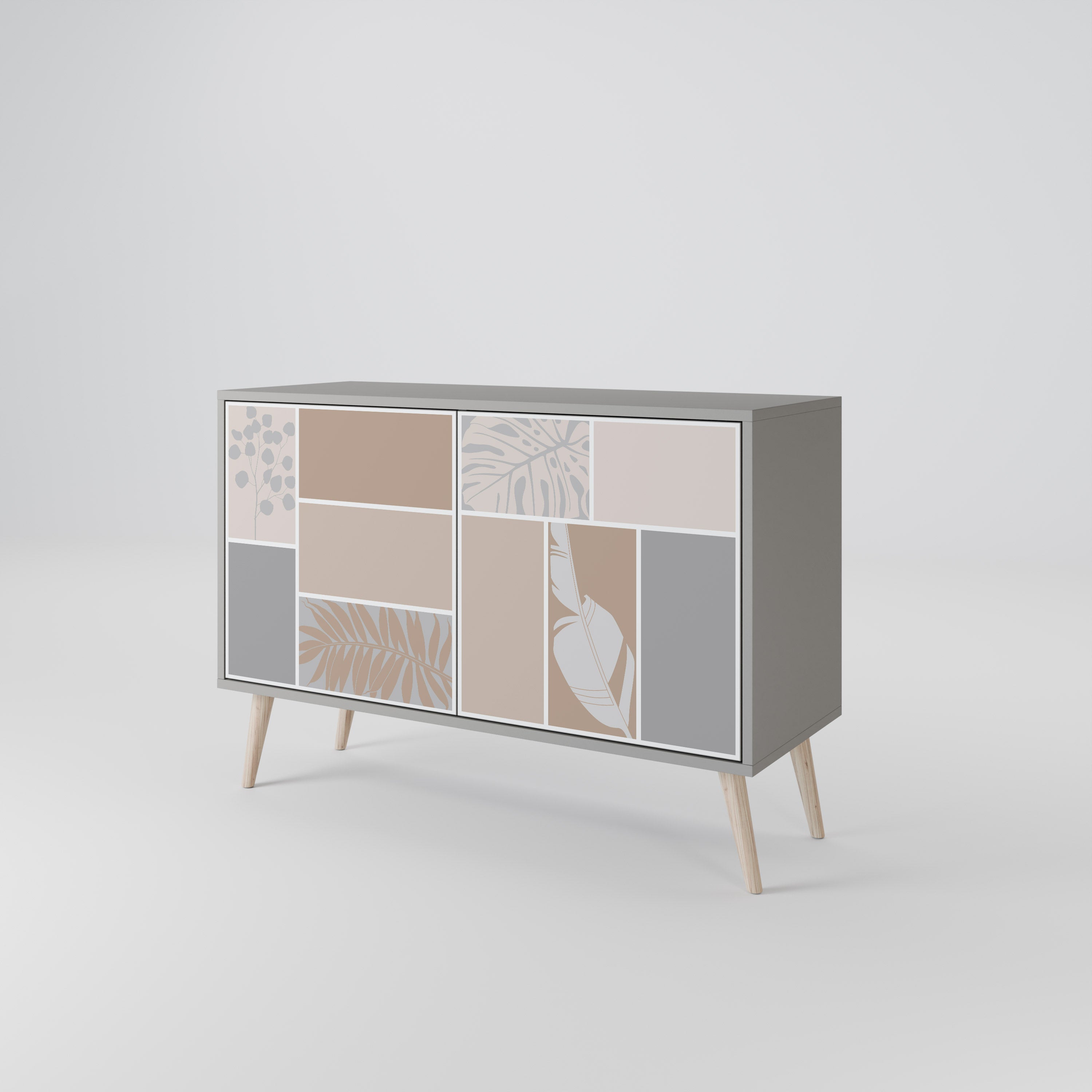 TROPICAL SHAPES Sideboard mit 2 Türen in Grau