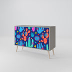 CACTUS VIBES Sideboard mit 2 Türen in Grau