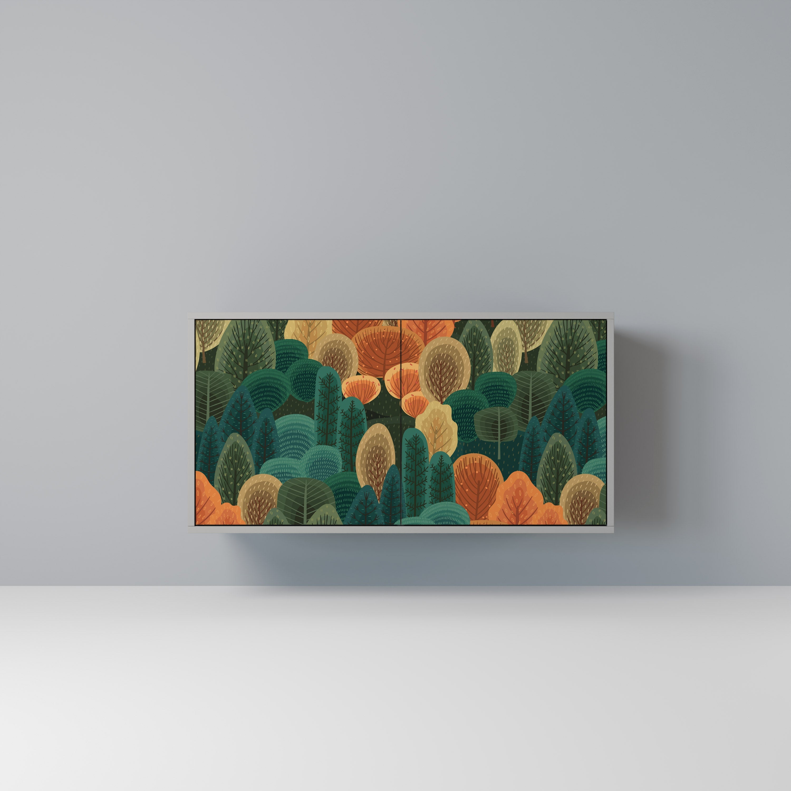 AUTUMN KALEIDOSCOPE Sideboard mit 2 Türen in Grau