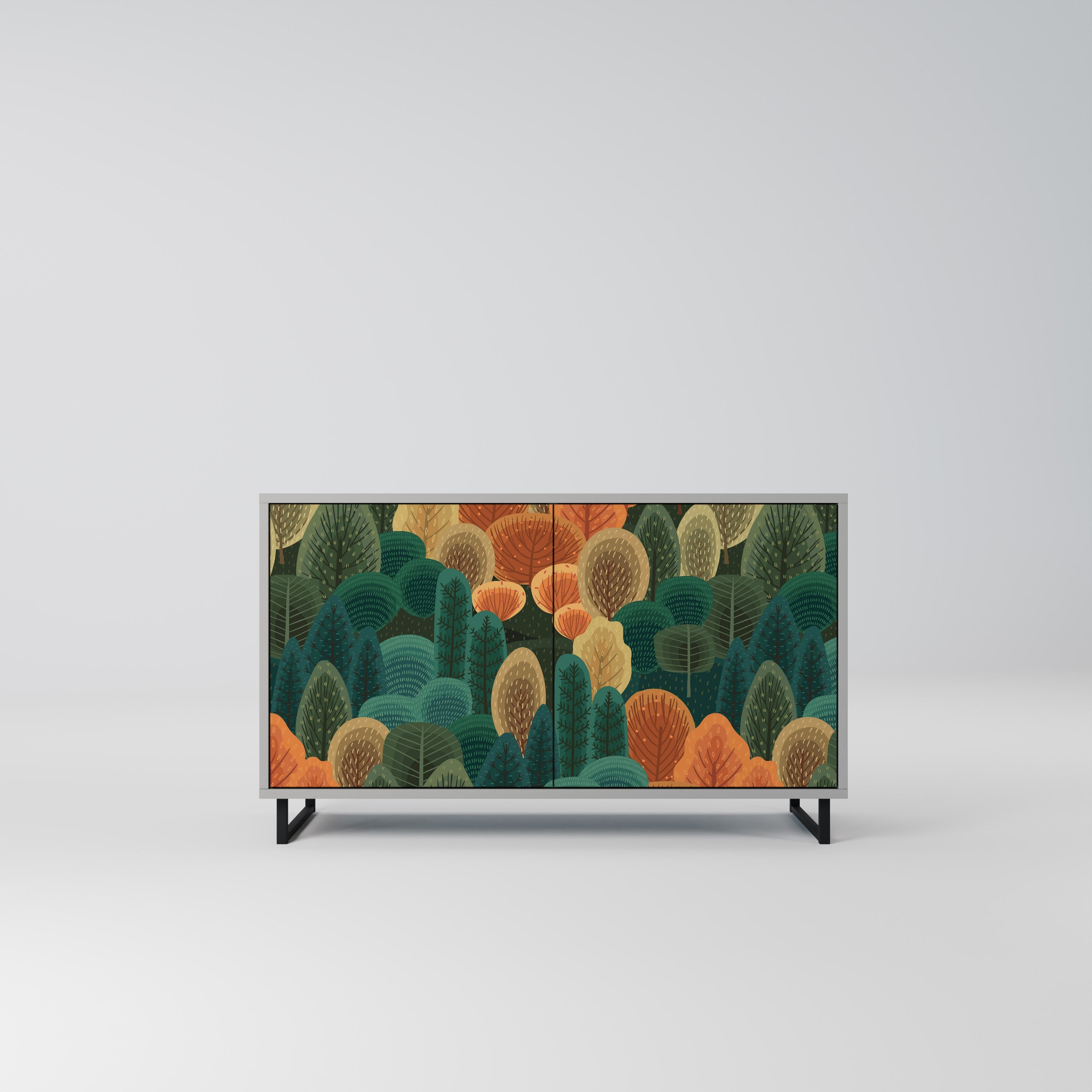AUTUMN KALEIDOSCOPE Sideboard mit 2 Türen in Grau