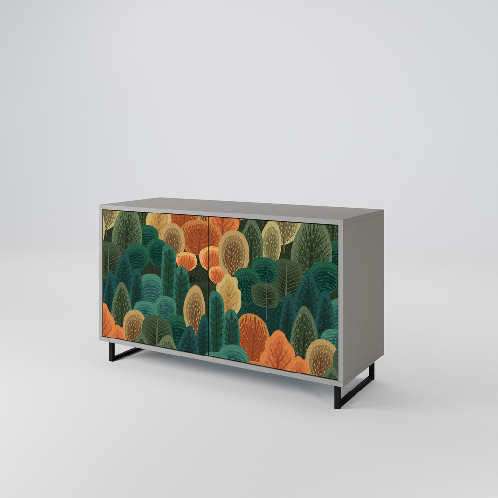 AUTUMN KALEIDOSCOPE Sideboard mit 2 Türen in Grau