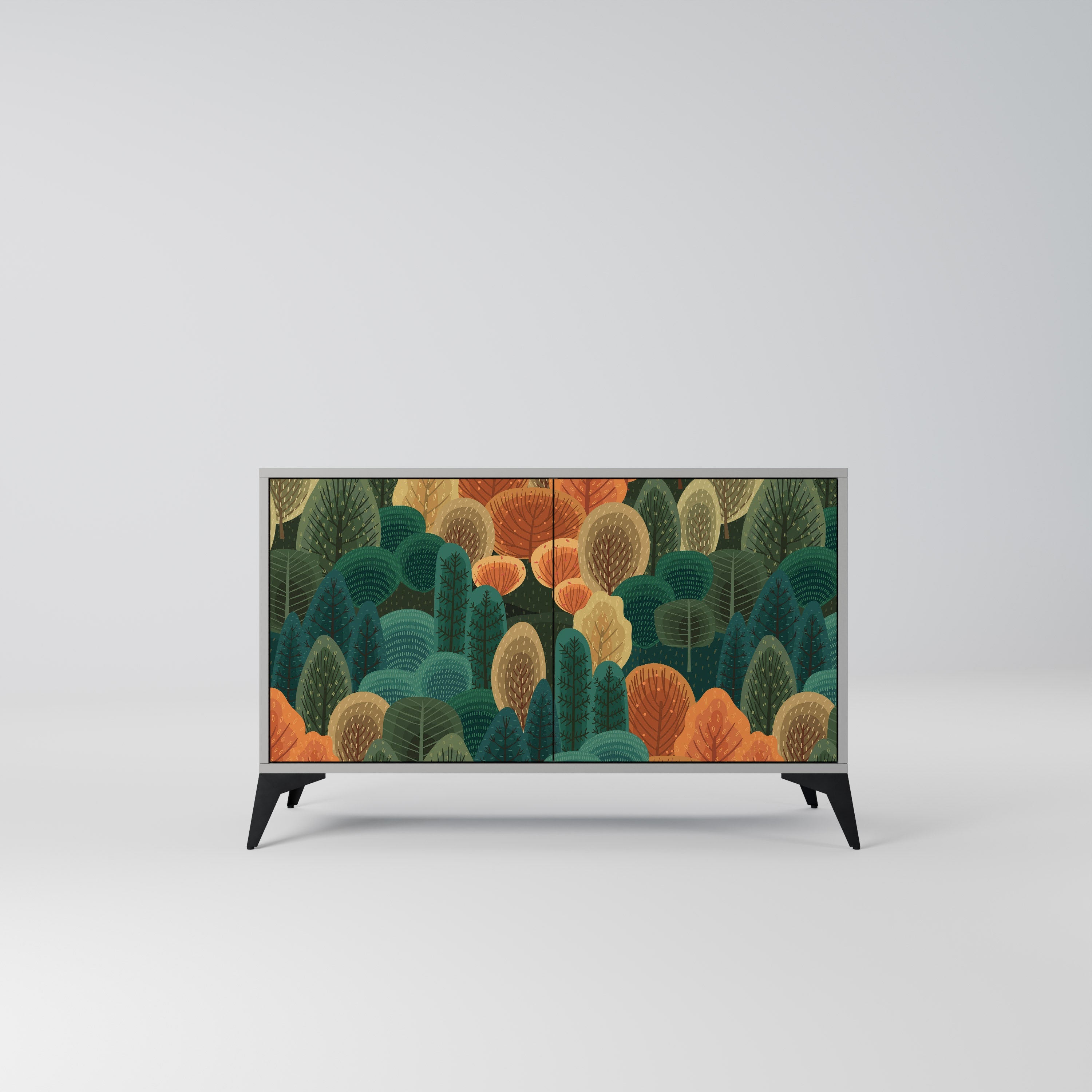 AUTUMN KALEIDOSCOPE Sideboard mit 2 Türen in Grau