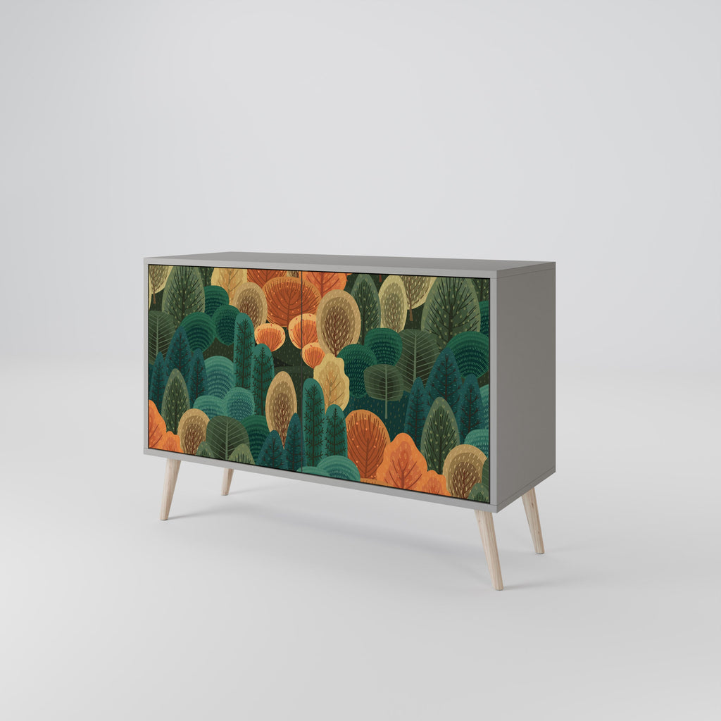 AUTUMN KALEIDOSCOPE Sideboard mit 2 Türen in Grau