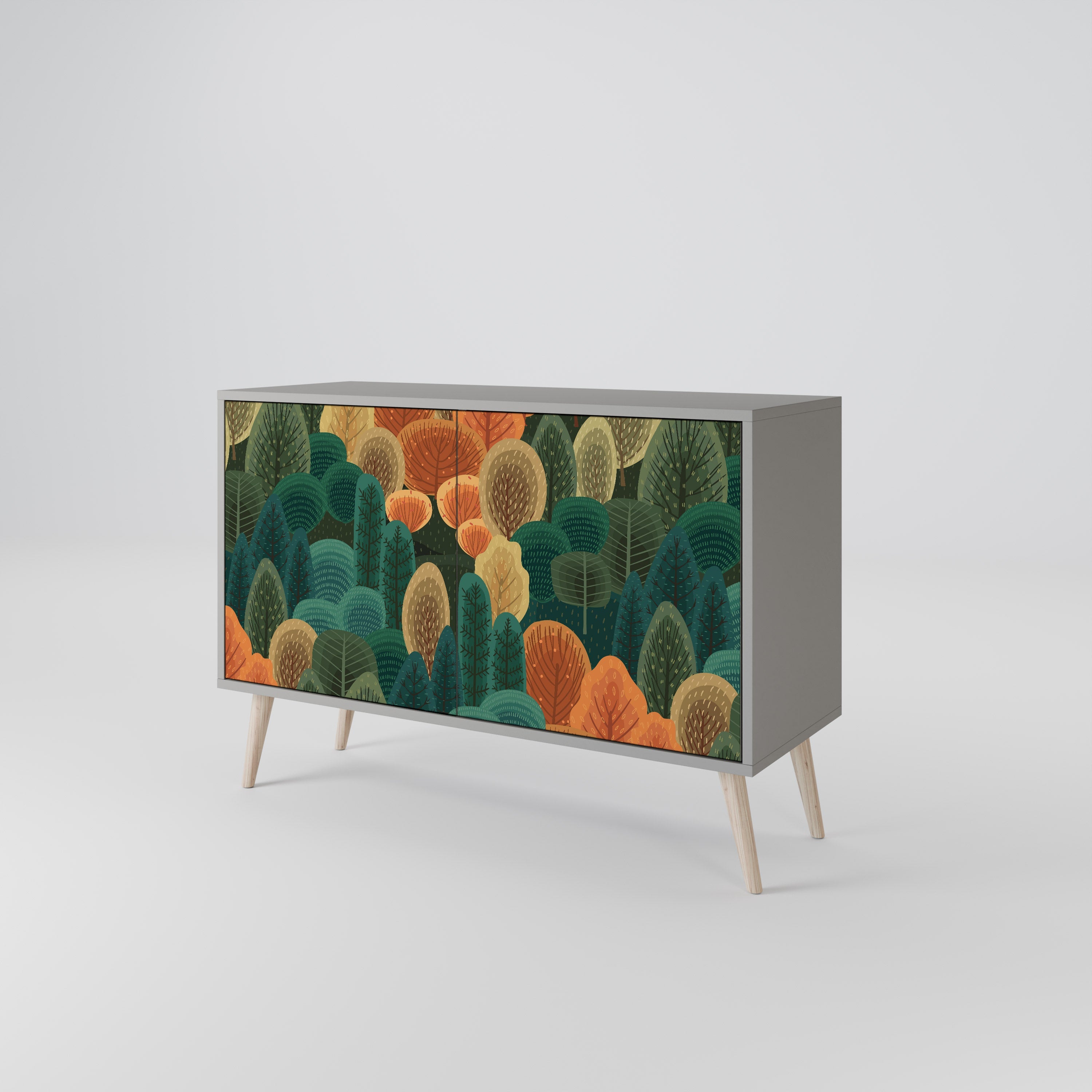 AUTUMN KALEIDOSCOPE Sideboard mit 2 Türen in Grau