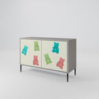 GUMMY BEARS Sideboard mit 2 Türen in Grau