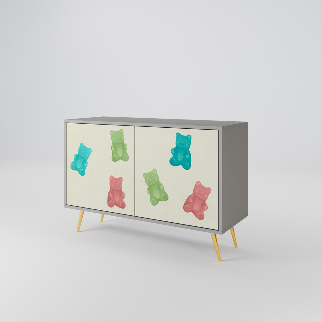 GUMMY BEARS Sideboard mit 2 Türen in Grau
