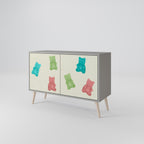 GUMMY BEARS Sideboard mit 2 Türen in Grau