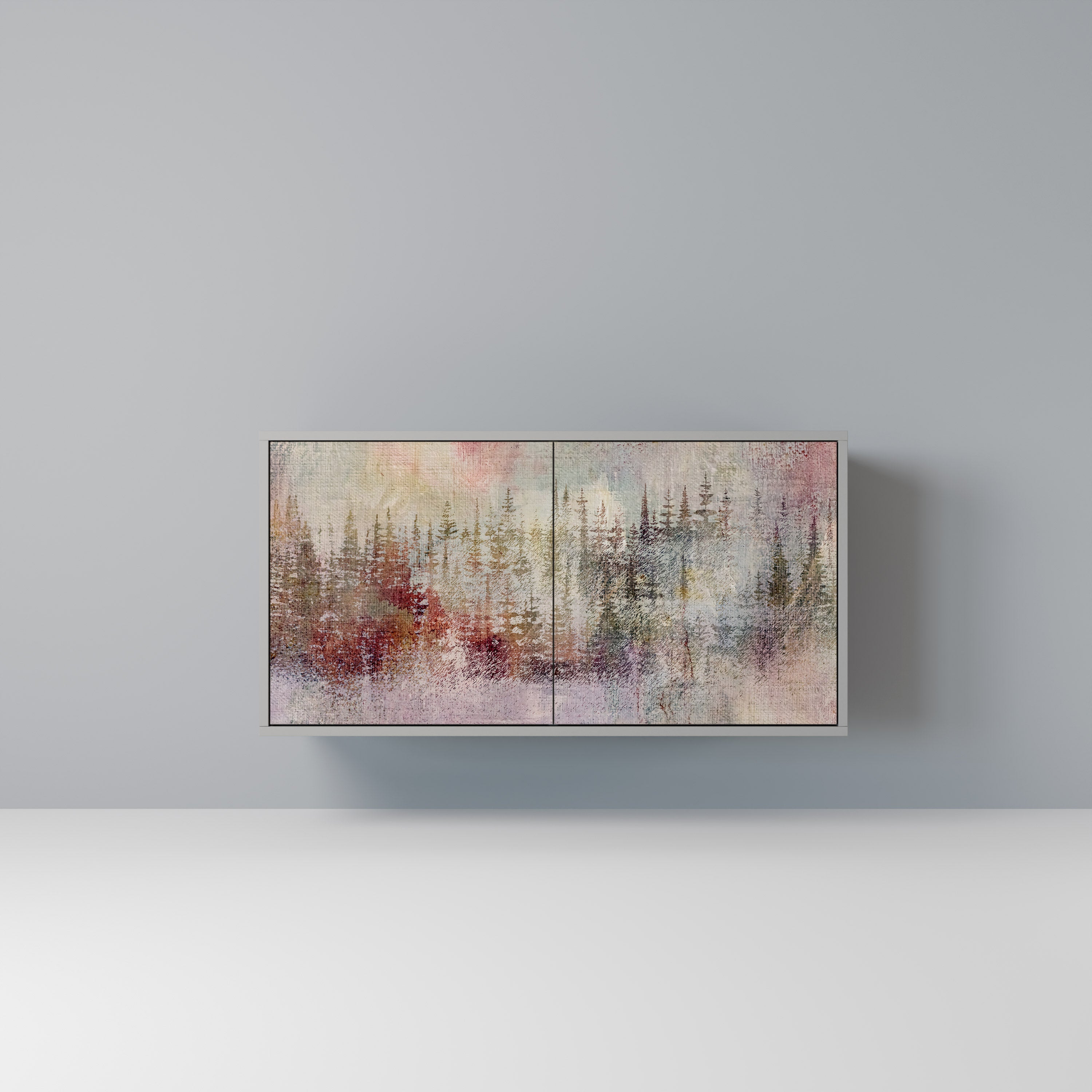 VEILED SUMMIT Sideboard mit 2 Türen in Grau