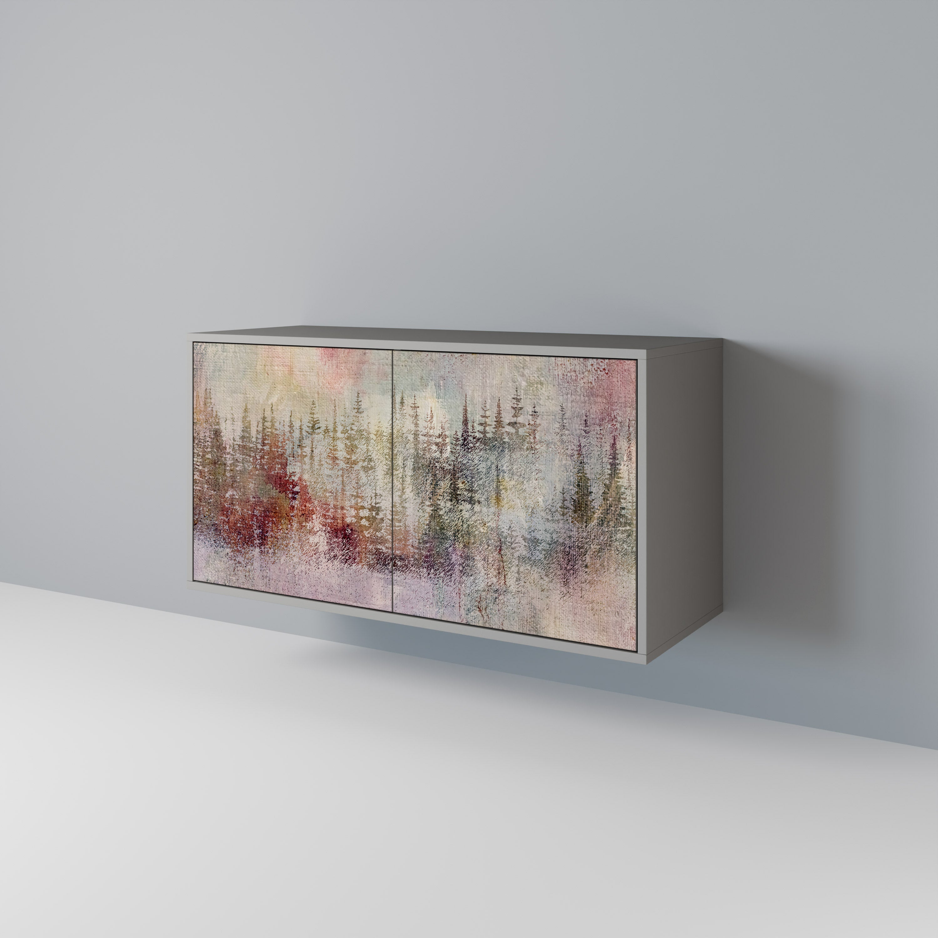 VEILED SUMMIT Sideboard mit 2 Türen in Grau