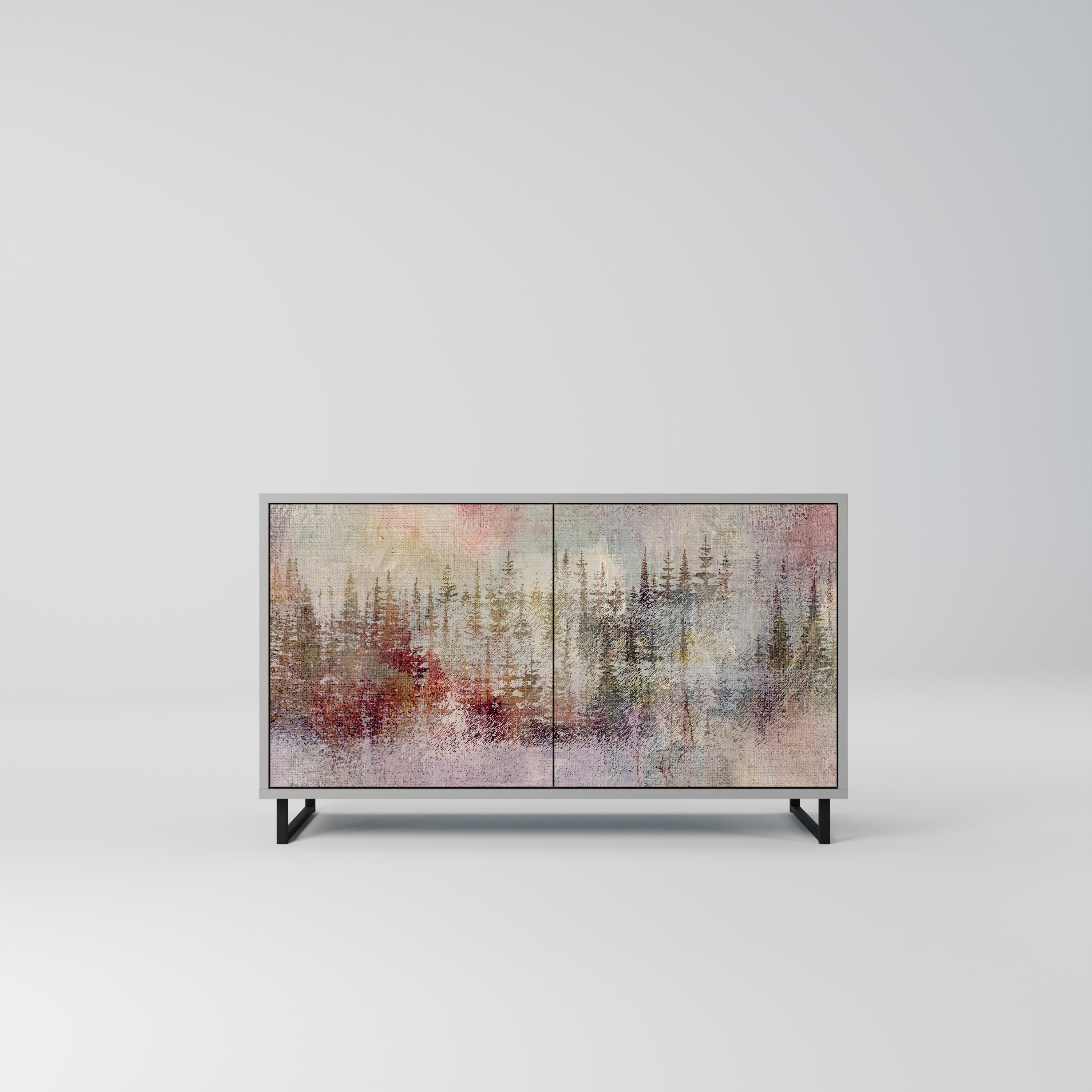 VEILED SUMMIT Sideboard mit 2 Türen in Grau