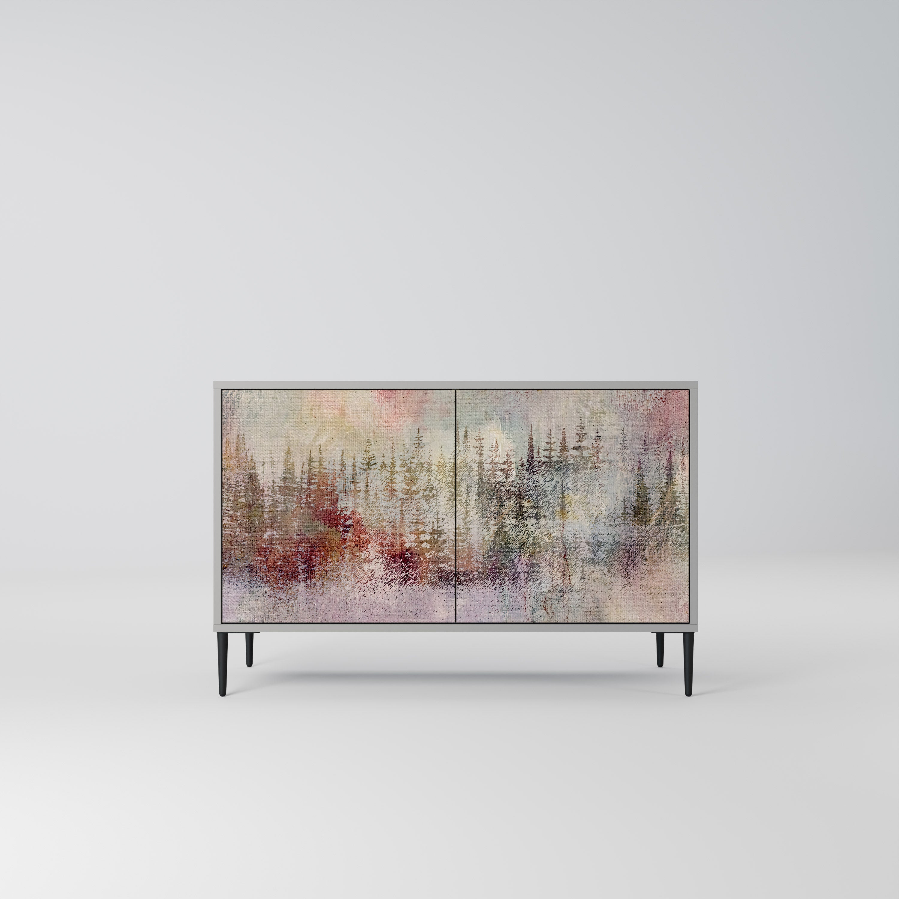 VEILED SUMMIT Sideboard mit 2 Türen in Grau