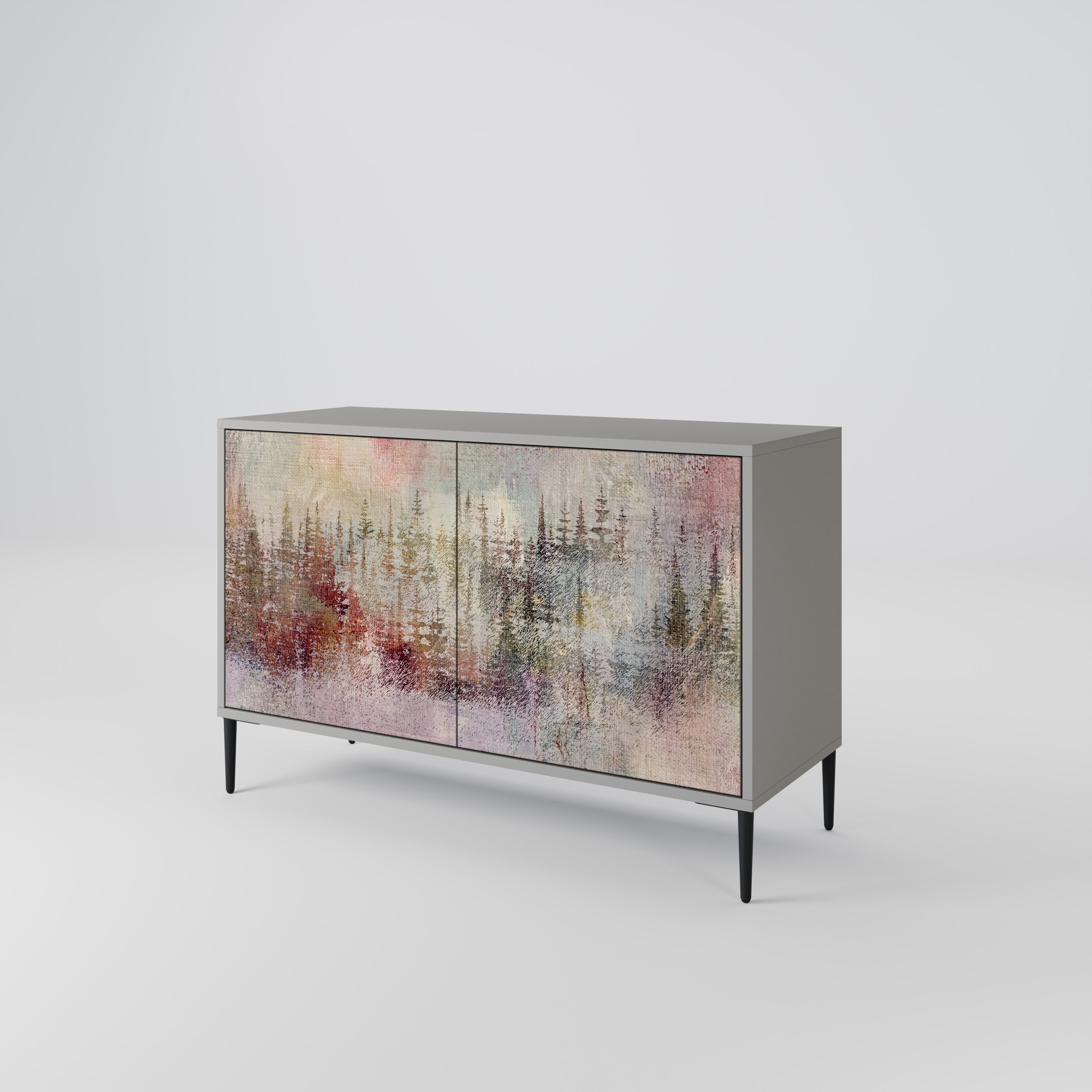 VEILED SUMMIT Sideboard mit 2 Türen in Grau