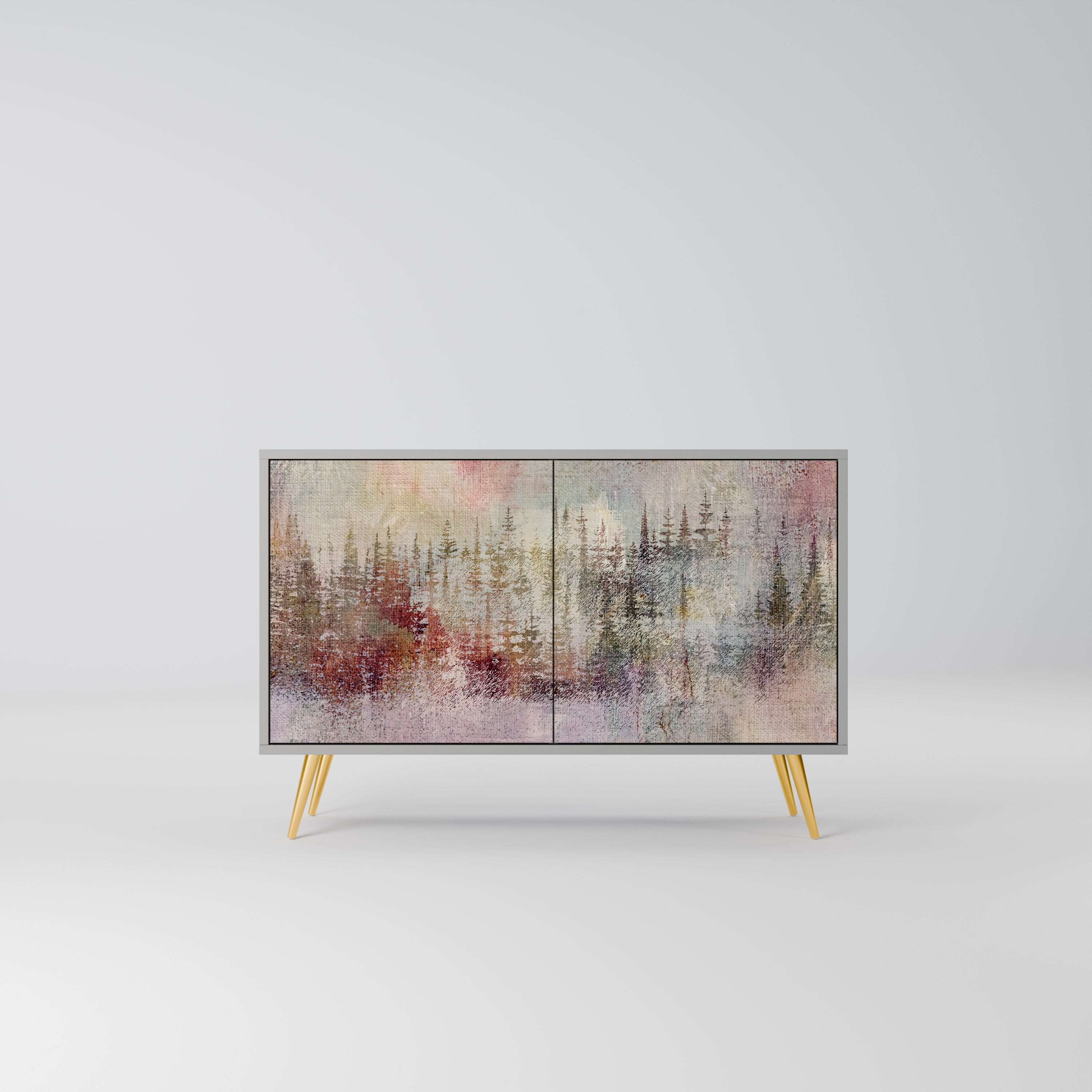 VEILED SUMMIT Sideboard mit 2 Türen in Grau