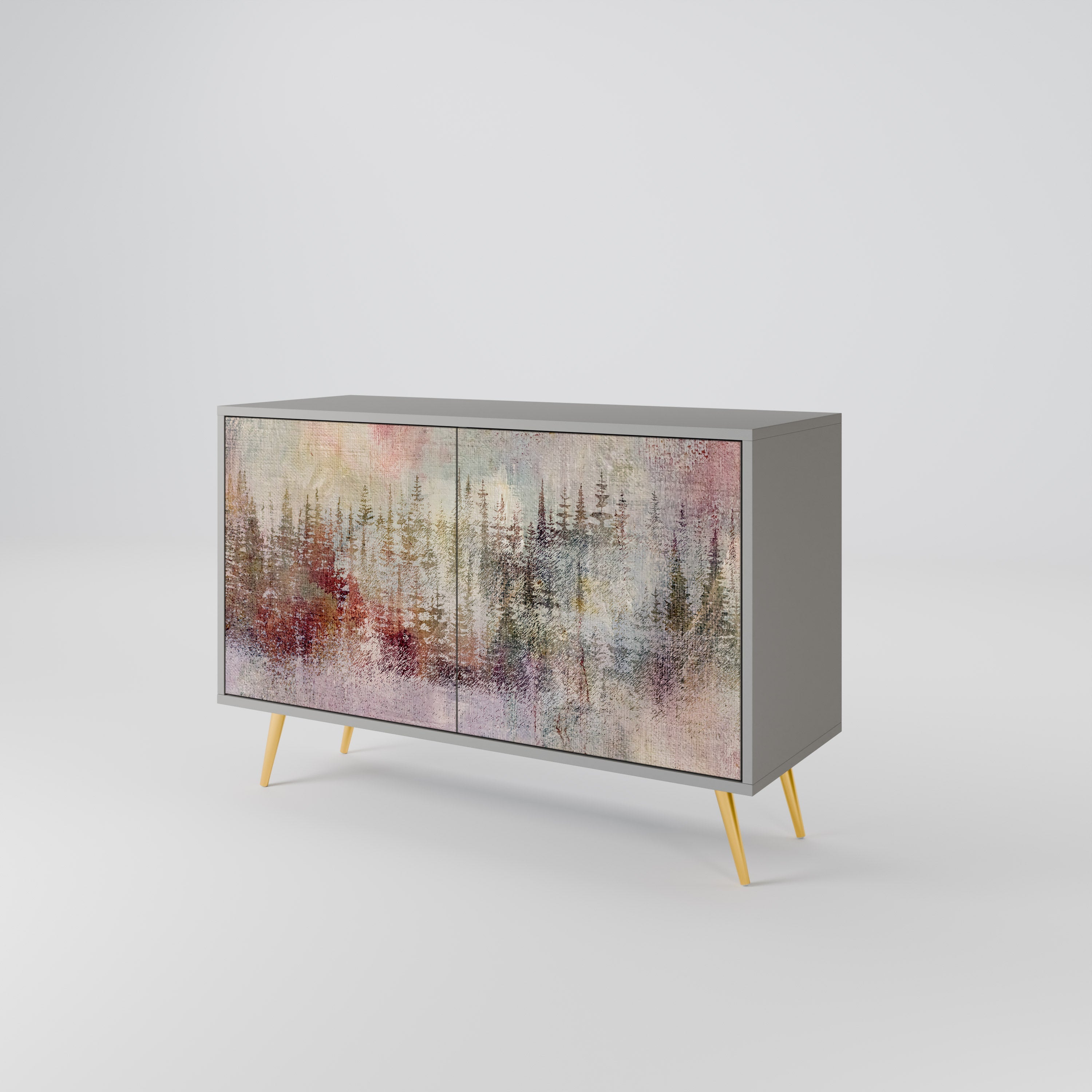 VEILED SUMMIT Sideboard mit 2 Türen in Grau