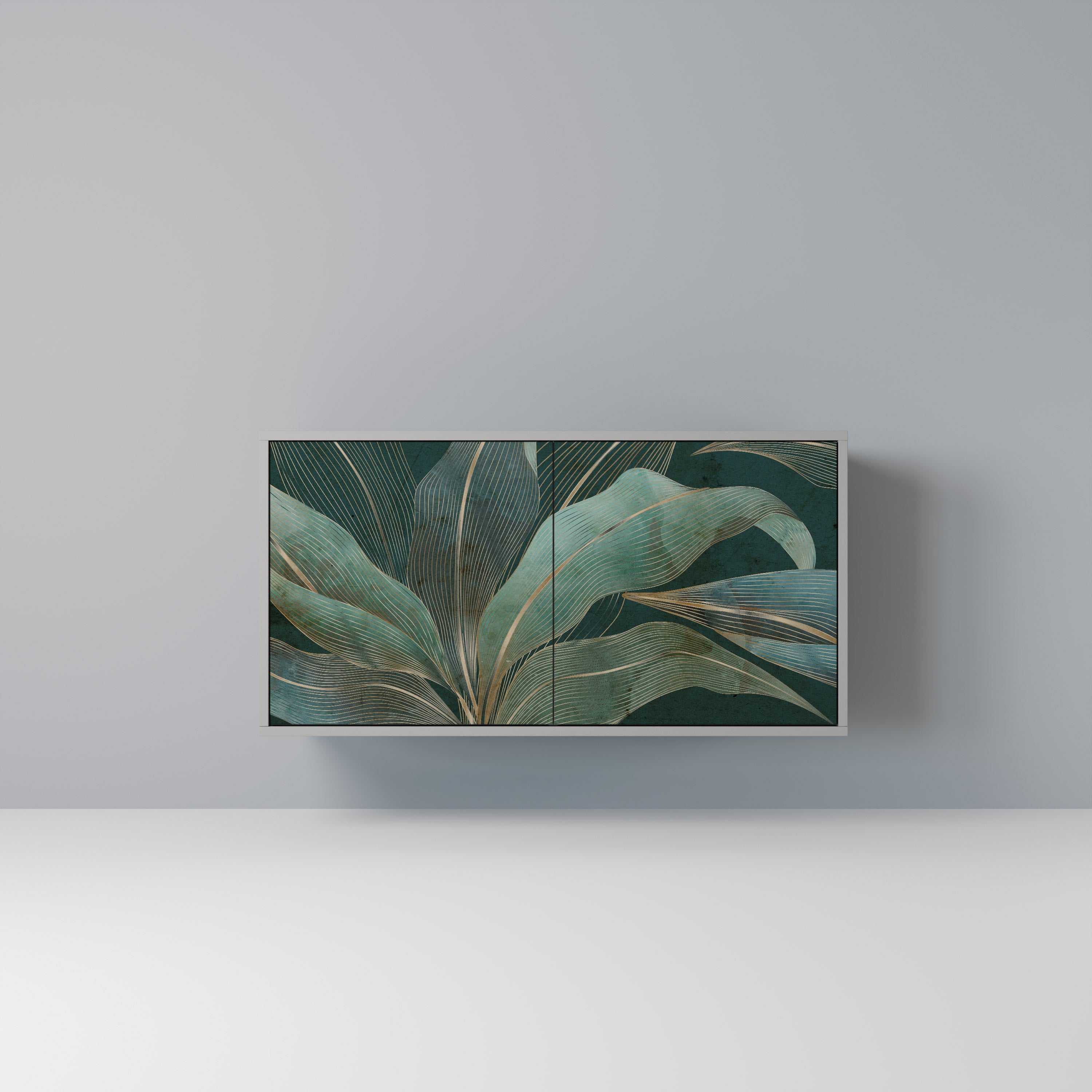 ROYAL GREEN Sideboard mit 2 Türen in Grau