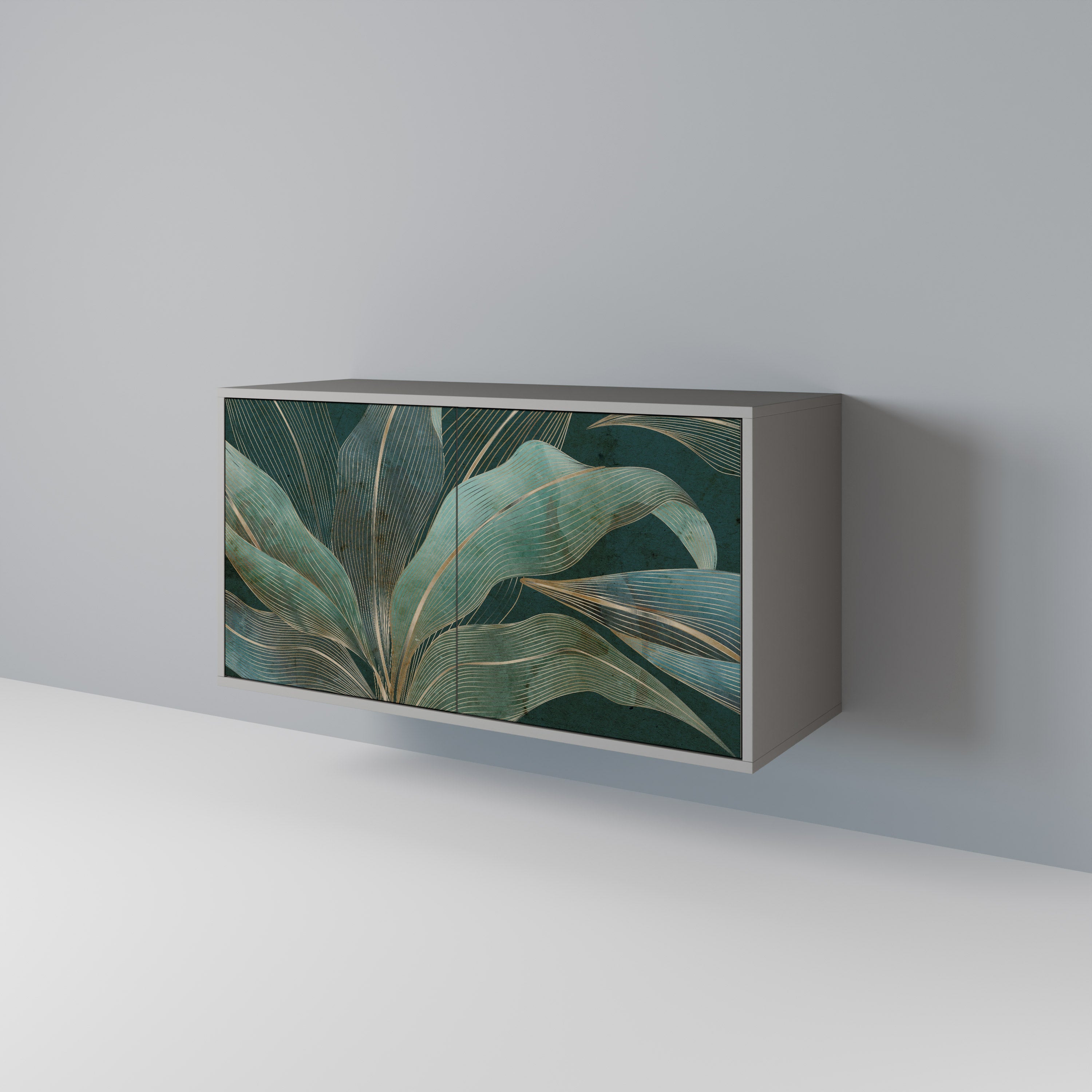 ROYAL GREEN Sideboard mit 2 Türen in Grau