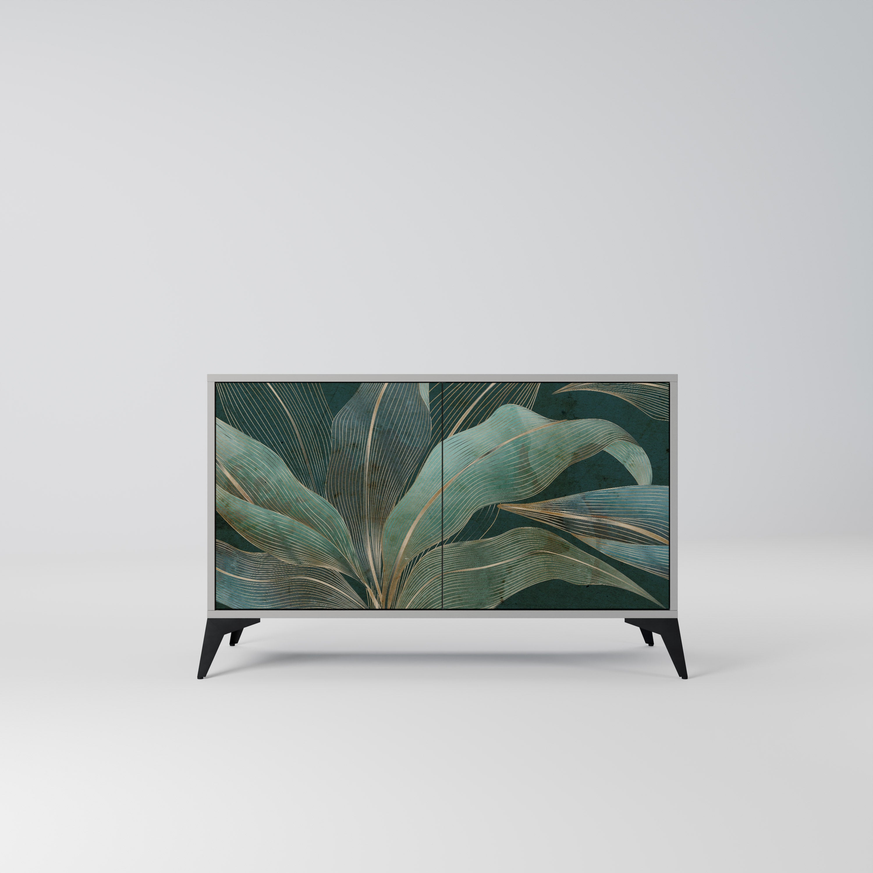 ROYAL GREEN Sideboard mit 2 Türen in Grau