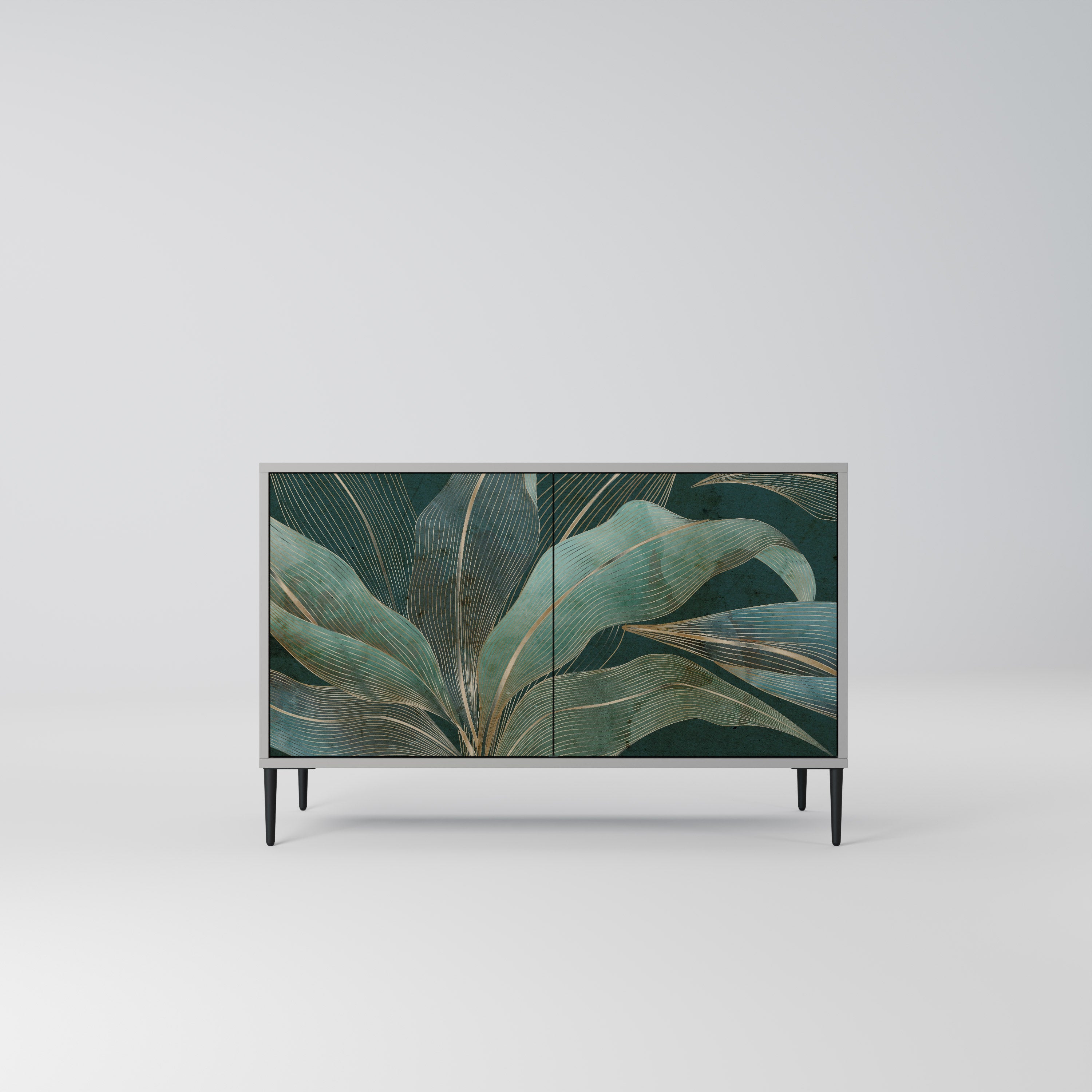 ROYAL GREEN Sideboard mit 2 Türen in Grau