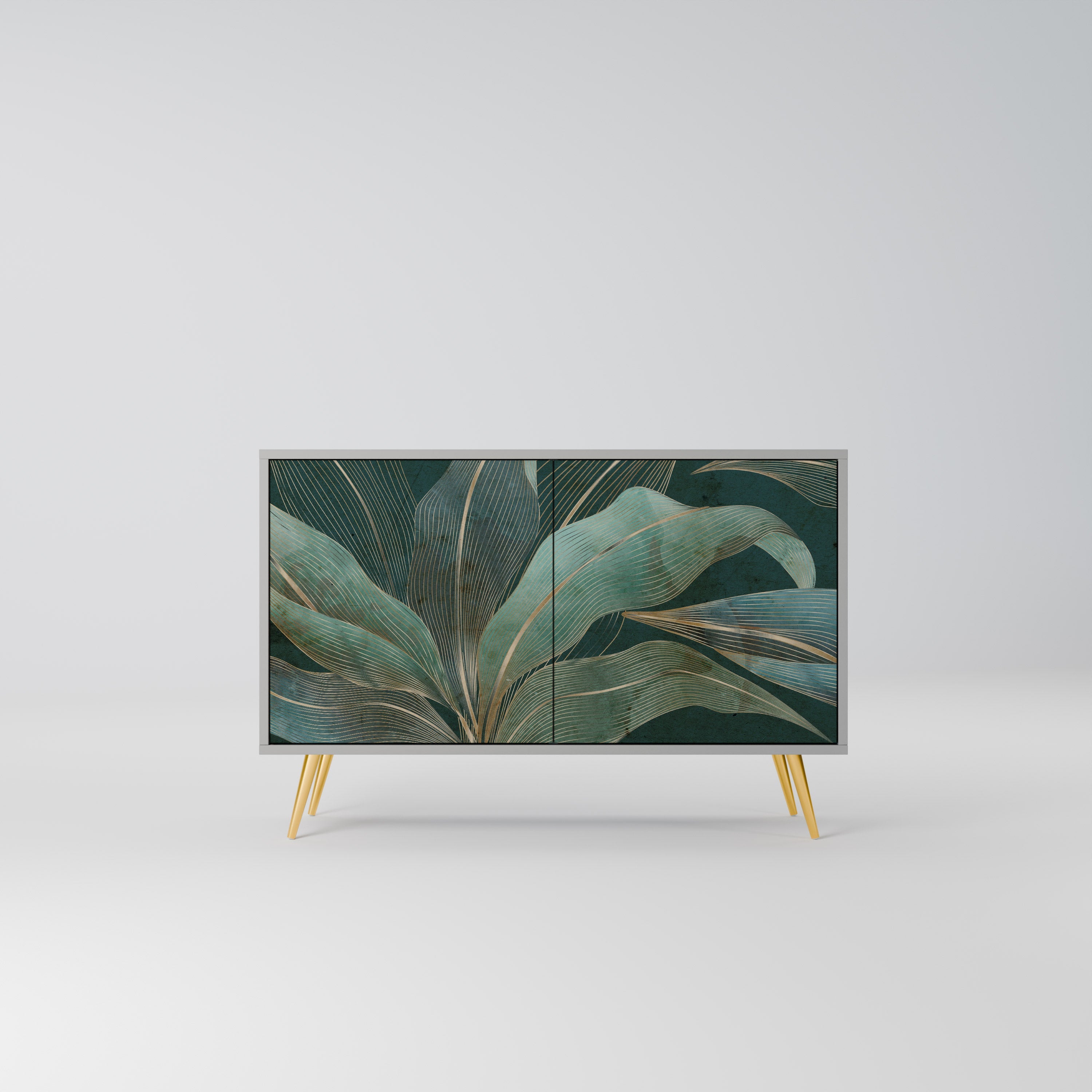 ROYAL GREEN Sideboard mit 2 Türen in Grau